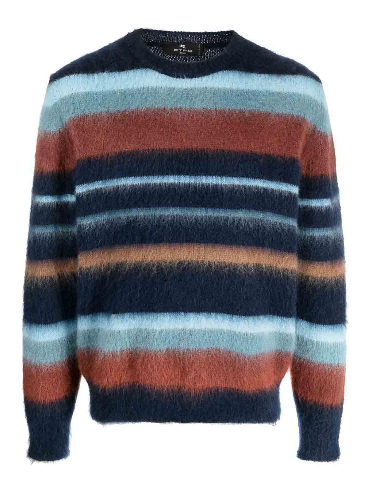 Shop Etro Striped Sweatshirt In Multicolour