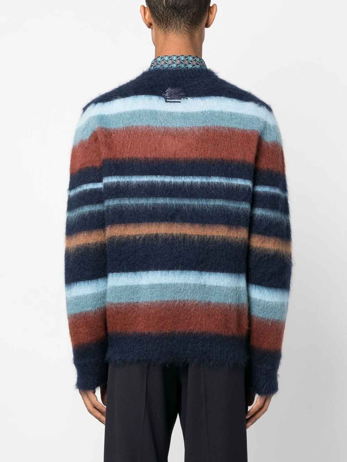 Shop Etro Striped Sweatshirt In Multicolour