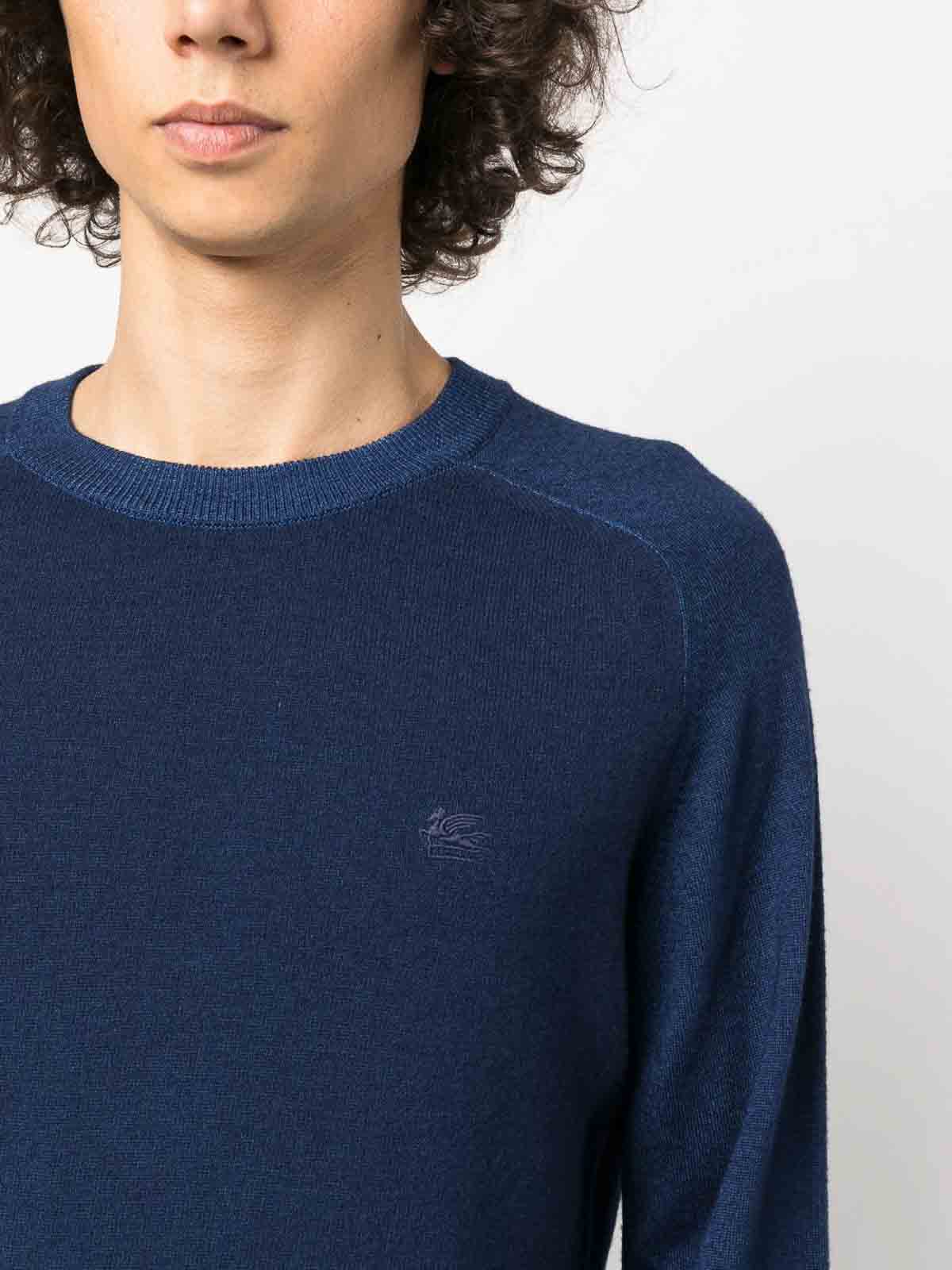 Shop Etro Jumper With Logo In Blue
