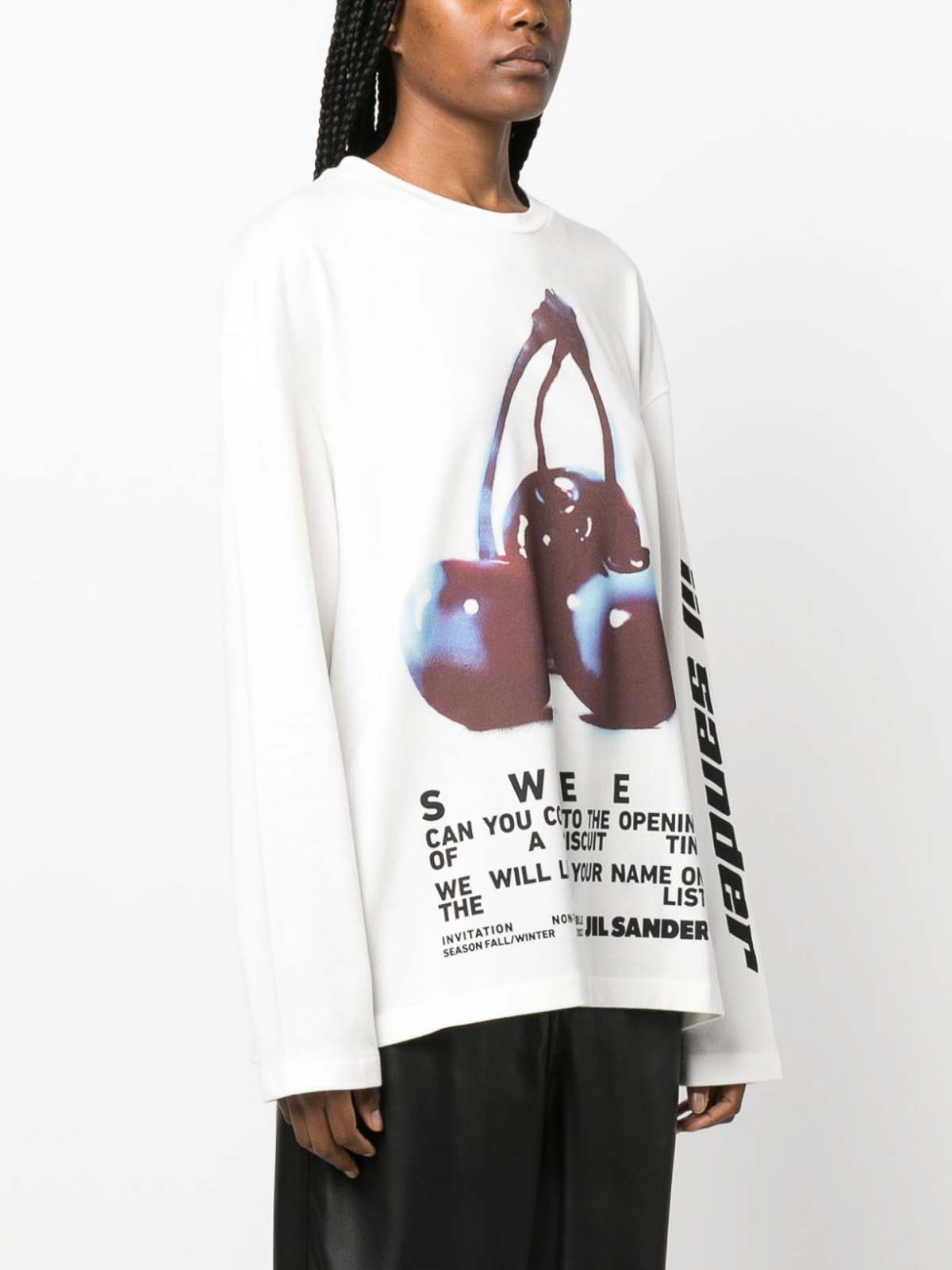 Jil Sander Graphic-Print Long-Sleeve T-Shirt|J03GC0108J20117196