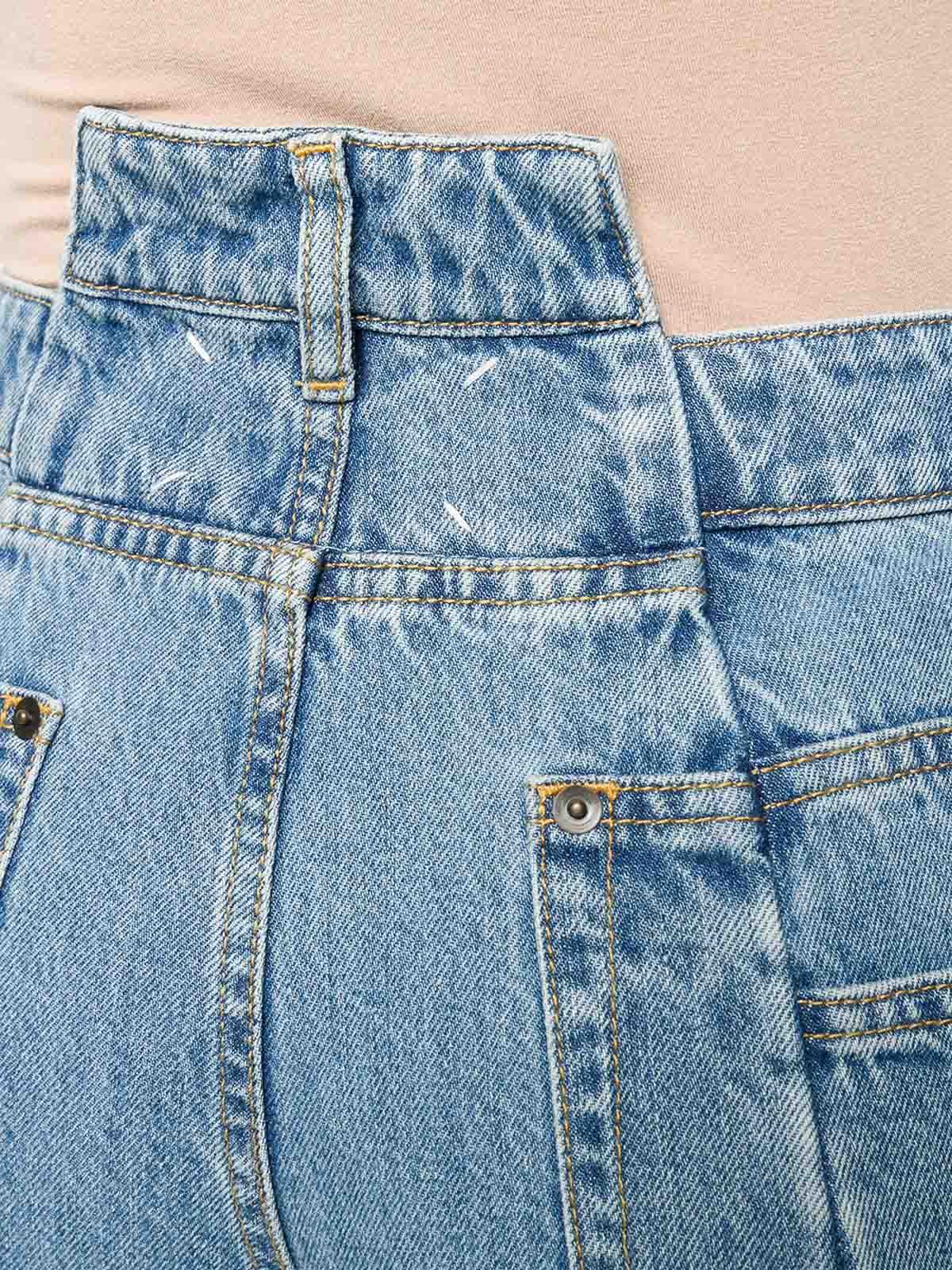 Shop Maison Margiela Distressed Wide-leg Jeans In Blue