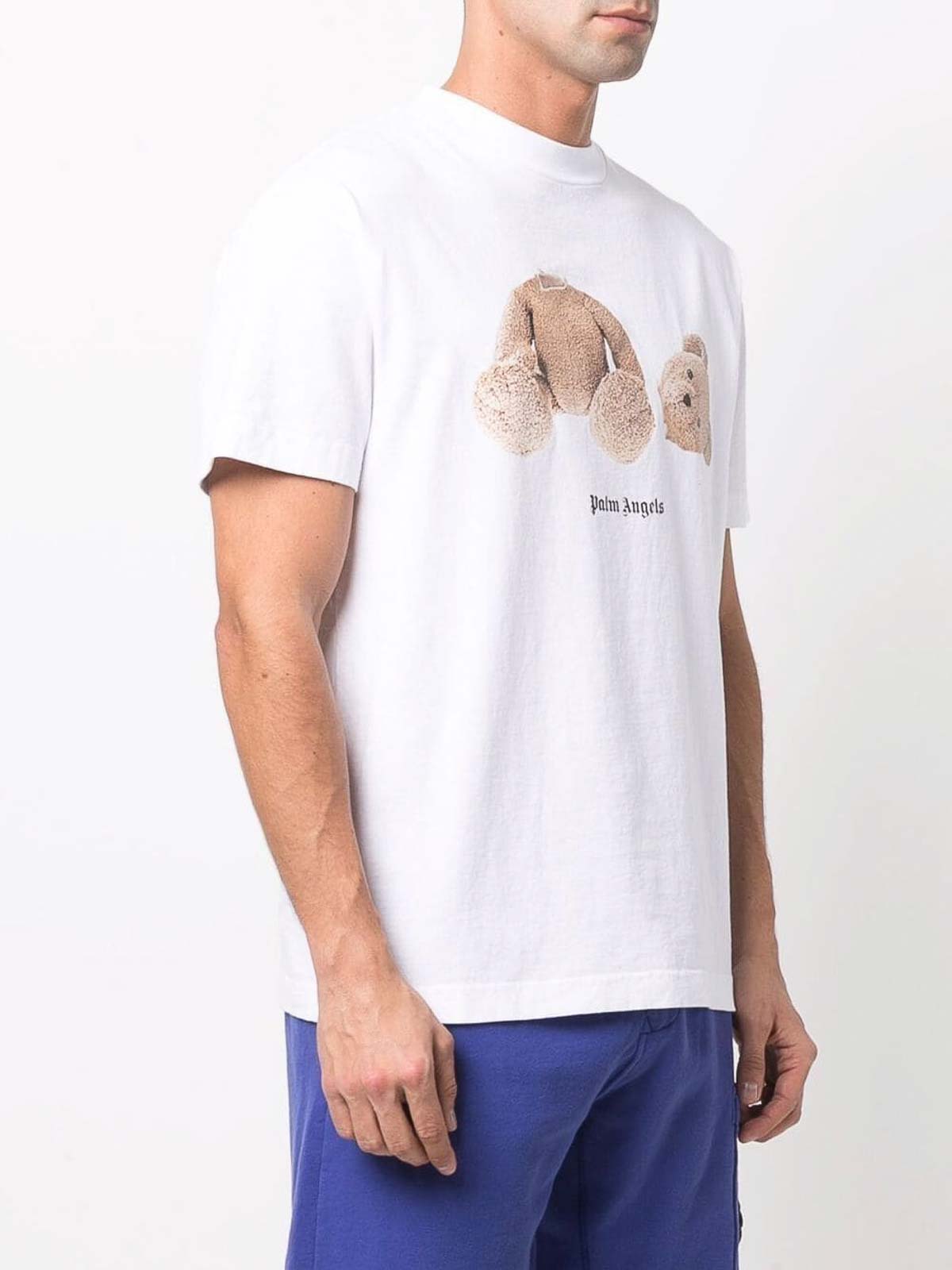 T-shirts Palm Angels - Teddy bear logo t-shirt - PMAA001C99JER0010160