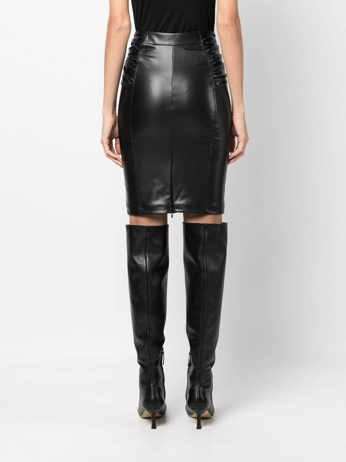 Pinko Felicia draped-detailing skirt - Black | 101999A18BZ99