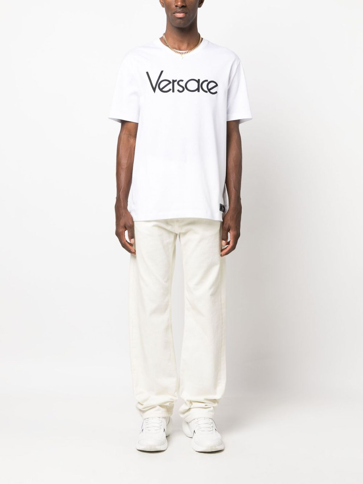 Shop Versace Suéter Cuello Redondo - Blanco