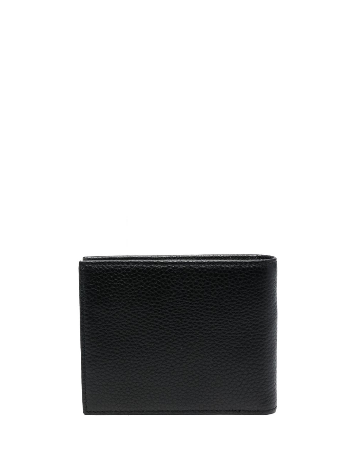 Shop Versace Jeans Couture Logo Plaque Wallet In Black