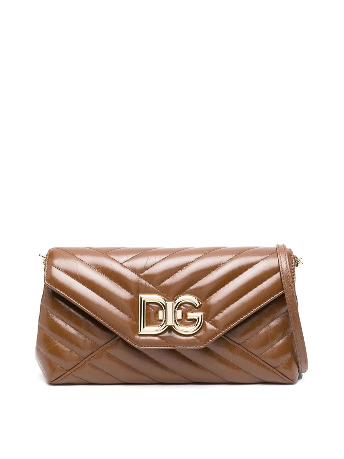 Dolce & Gabbana Lop Quilted Leather Bag In Beige