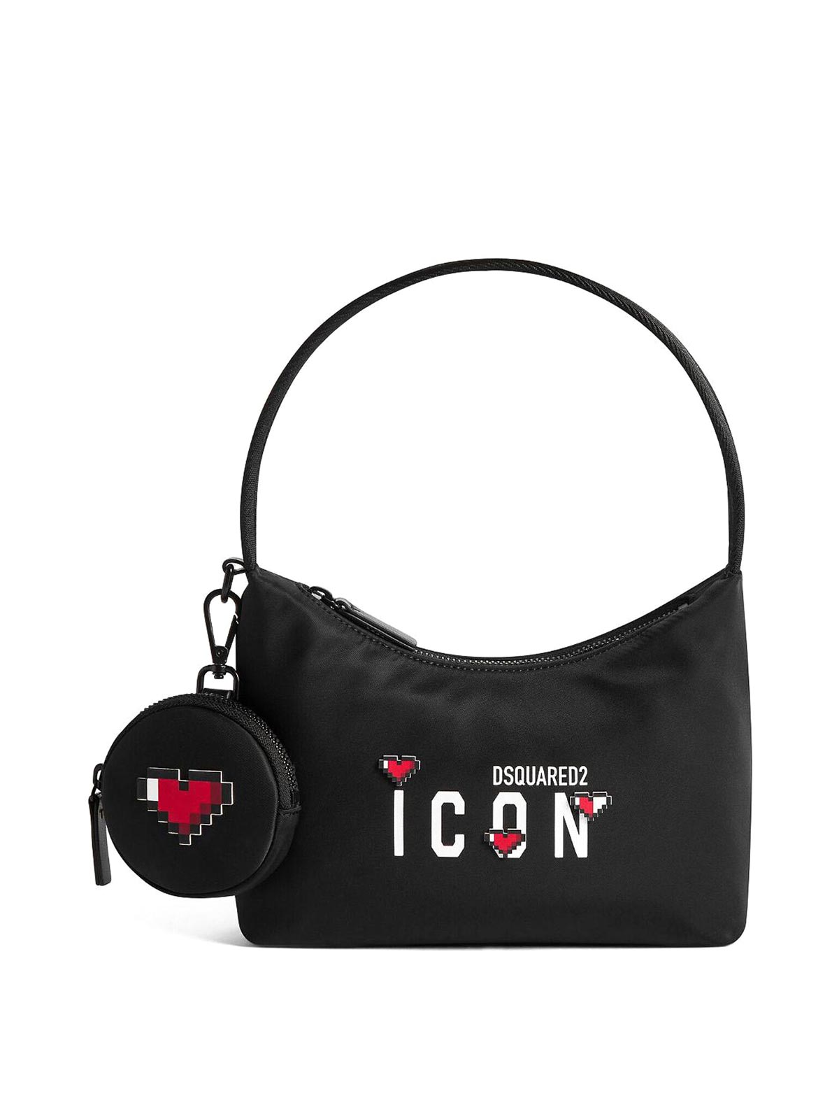 Shop Dsquared2 Icon-print Heart-motif Bag In Black