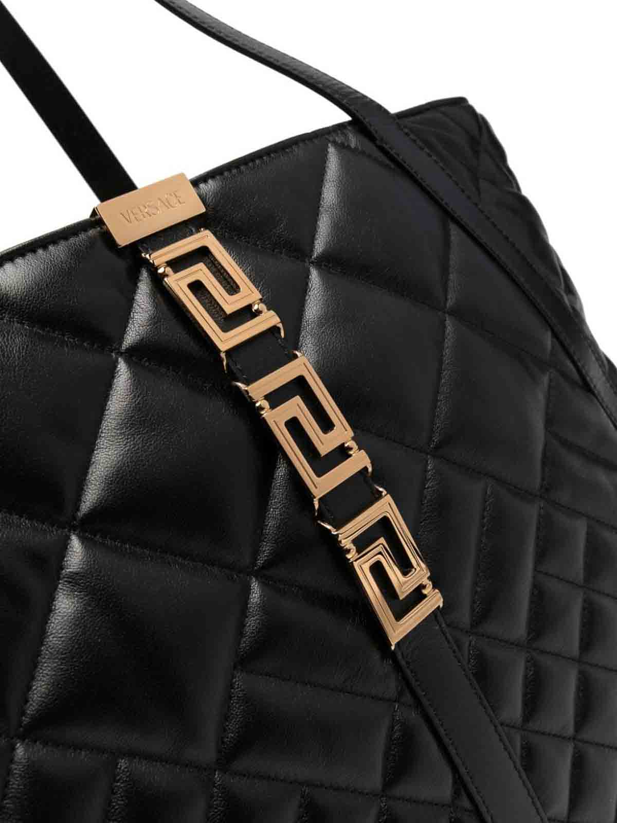 Versace Black Greca Goddess Shoulder Bag