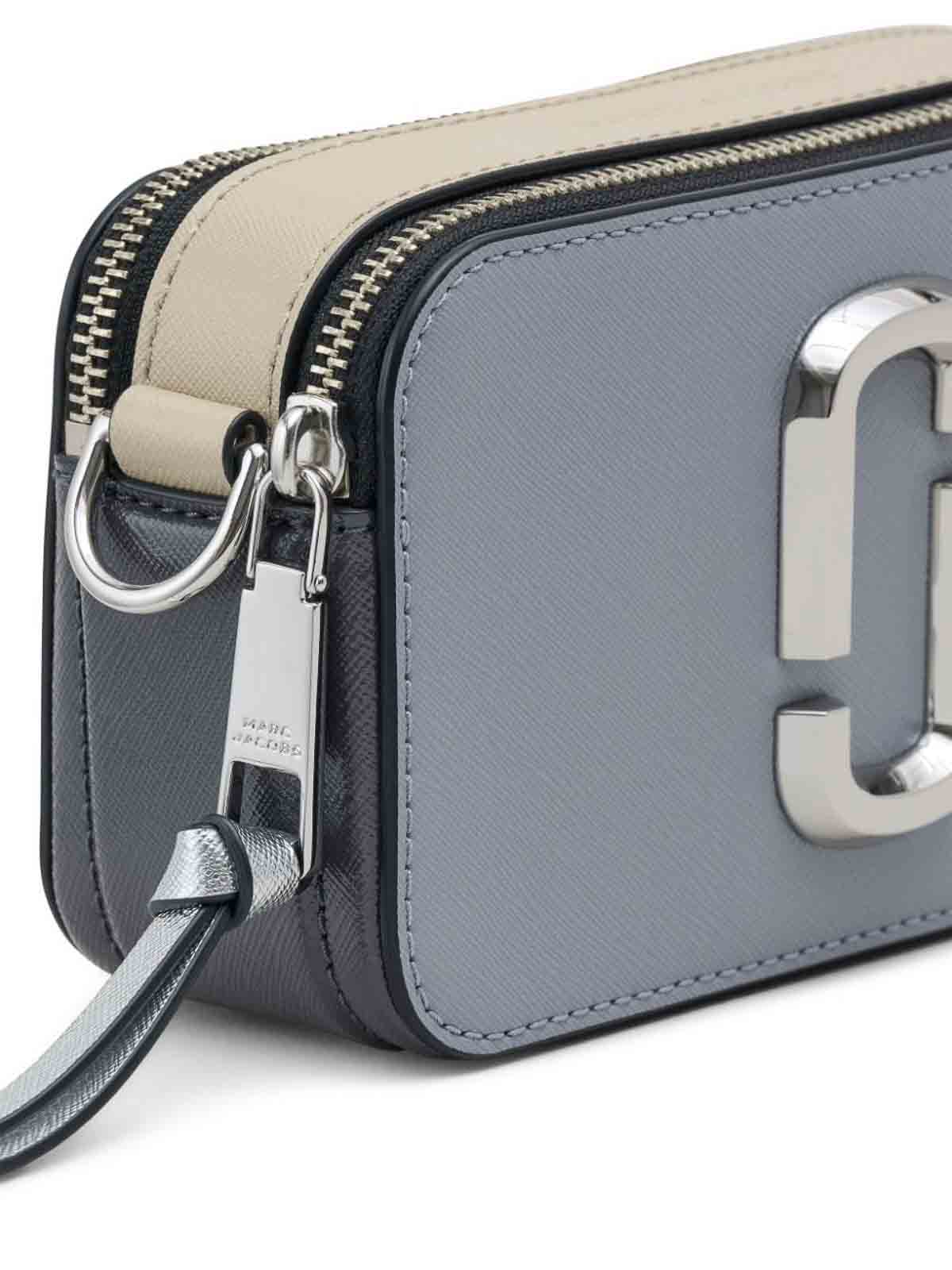 Shop Marc Jacobs Leather Crossbody Bag, Blue In Grey