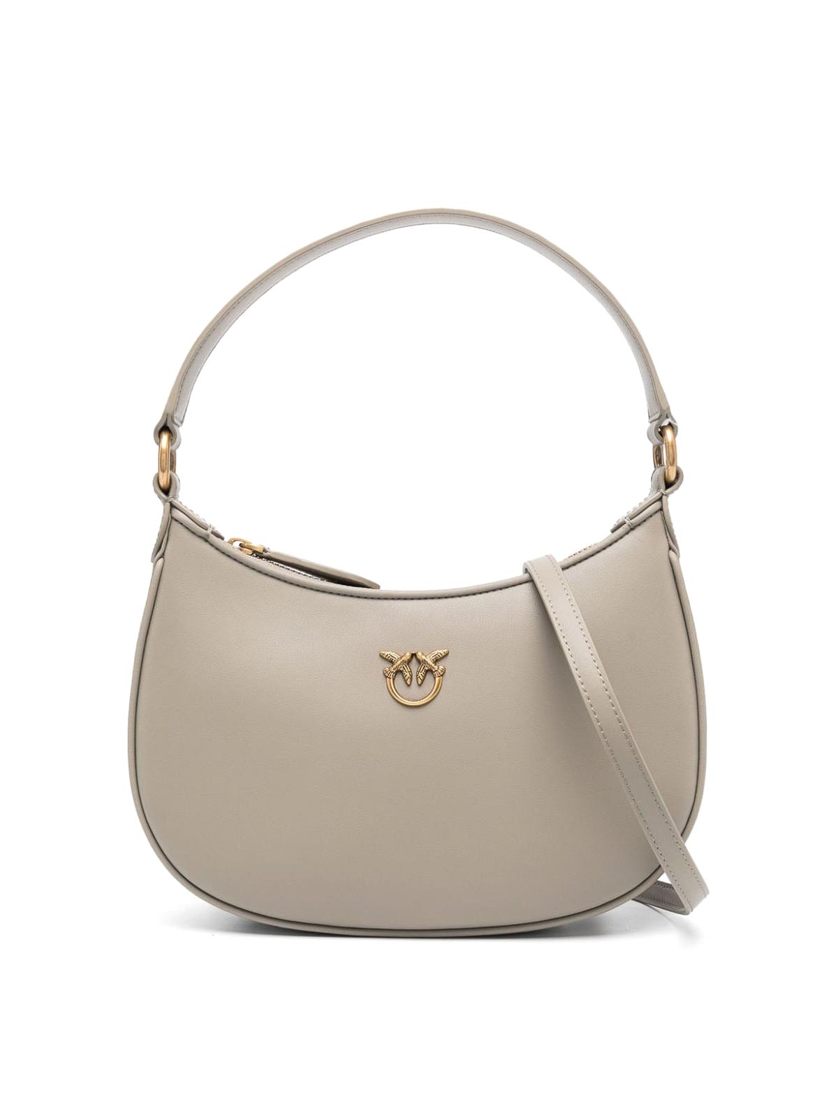 Pinko Love Half Moon Bag - Beige - Women | 101523A0F1I68Q