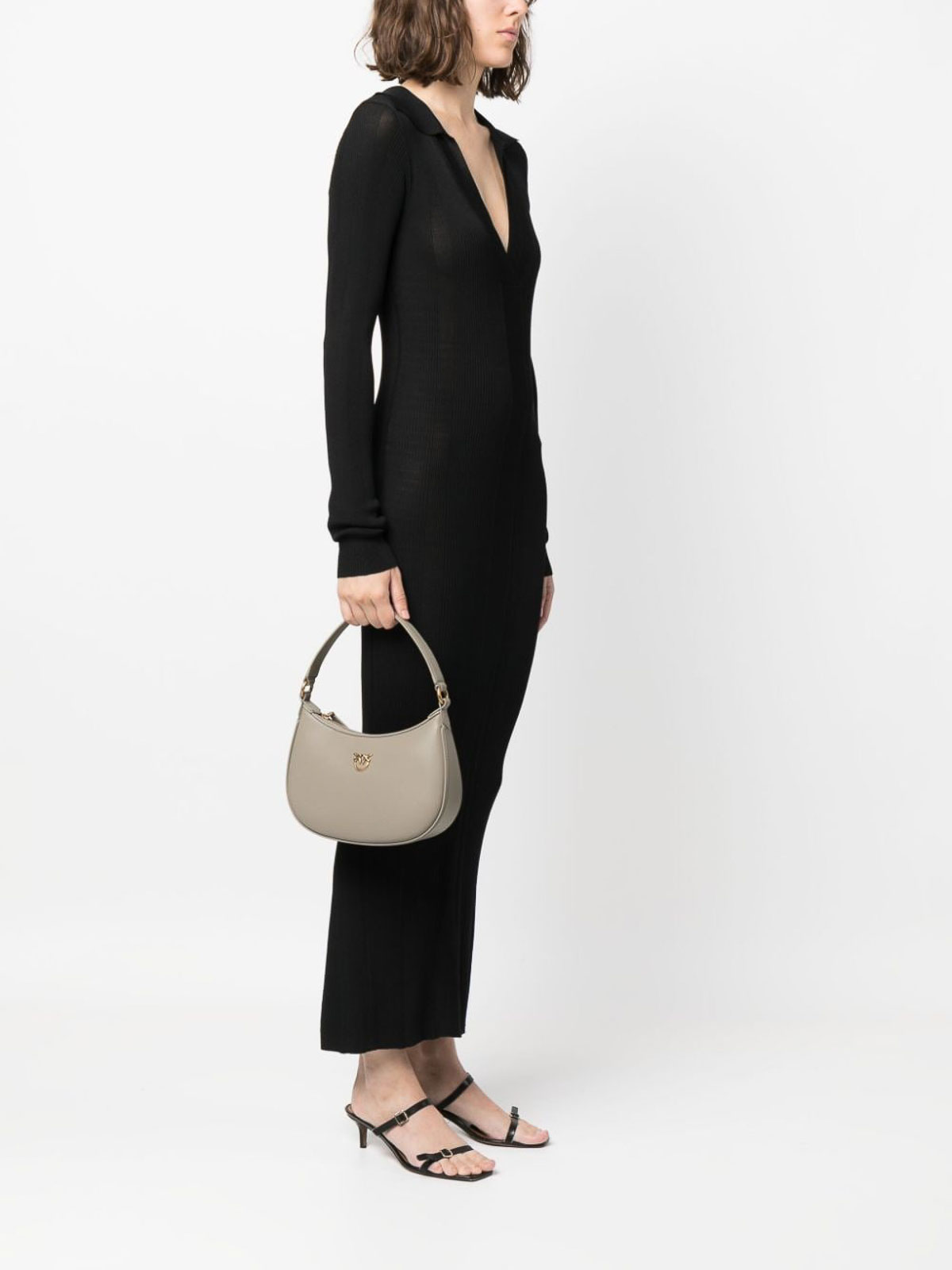 Pinko Love Half Moon Bag Beige Women 101523A0F1I68Q