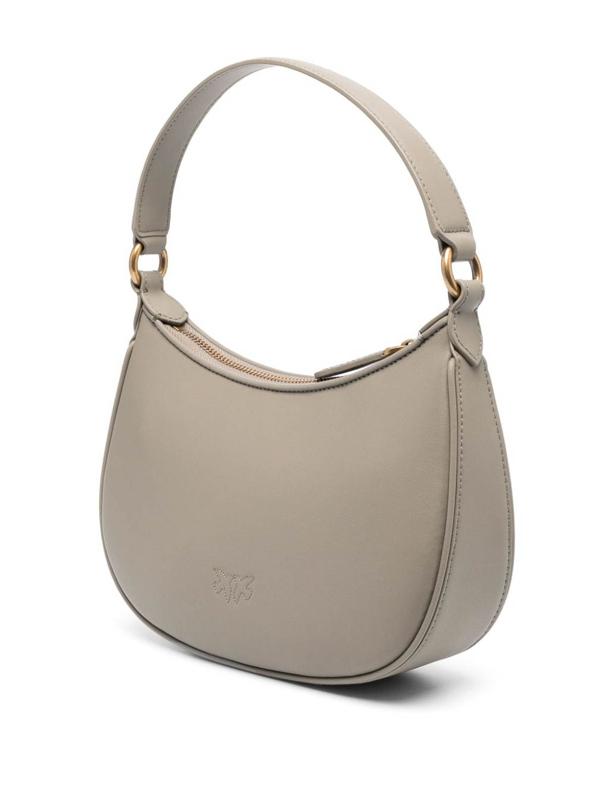 Pinko Love Half Moon Bag - Beige - Women | 101523A0F1I68Q