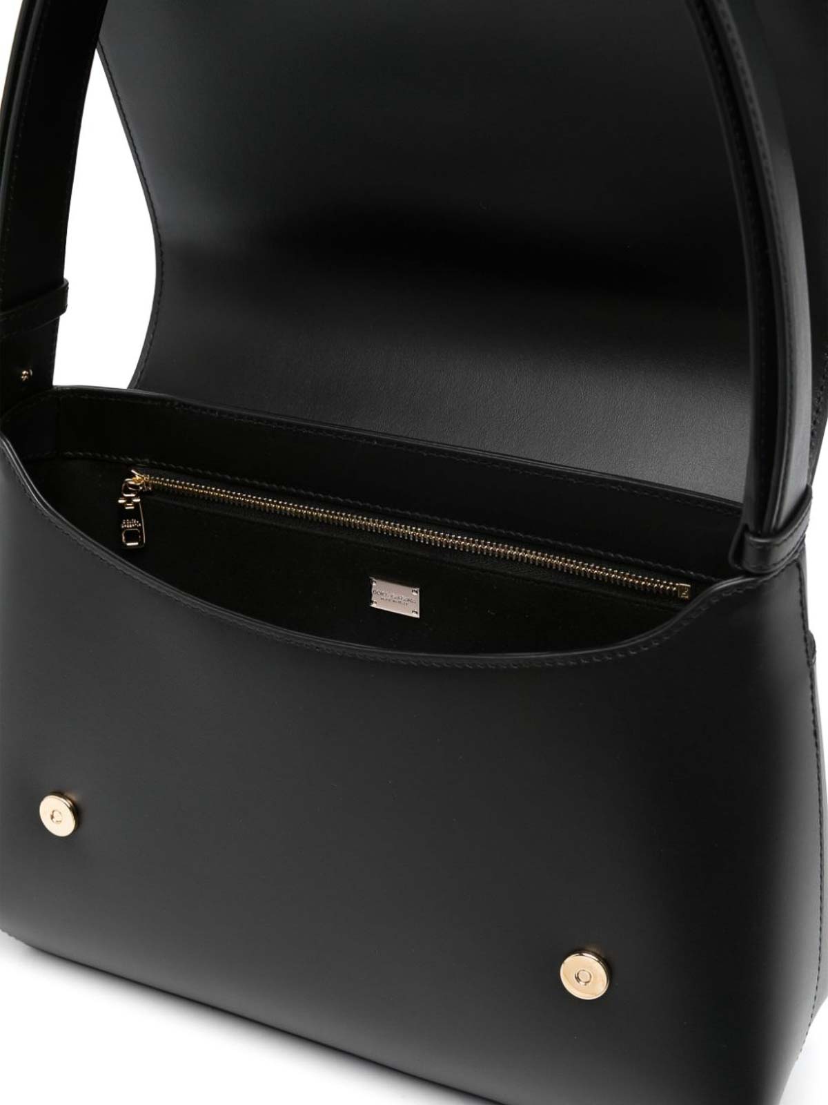Dolce & Gabbana DG Logo Shoulder Bag, Black Leather|BB7553AW57680999