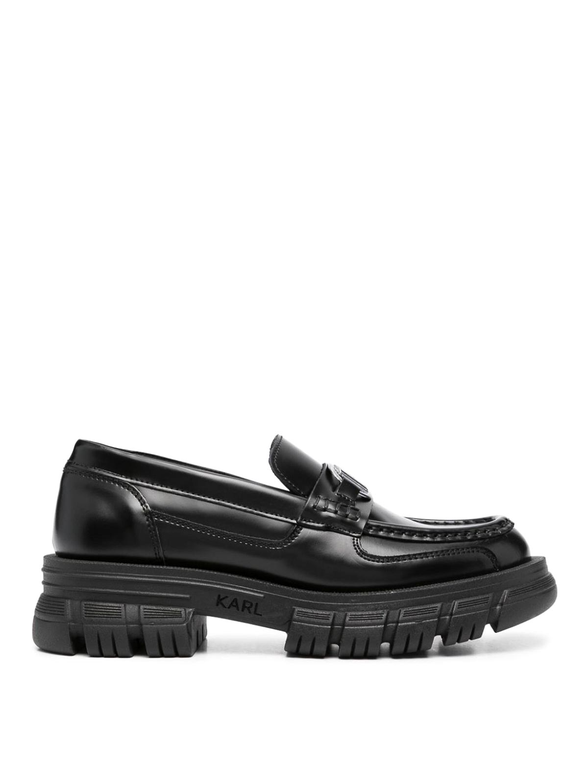Karl Lagerfeld 編み上げ靴 - 黒 - ブラック | KL43823000