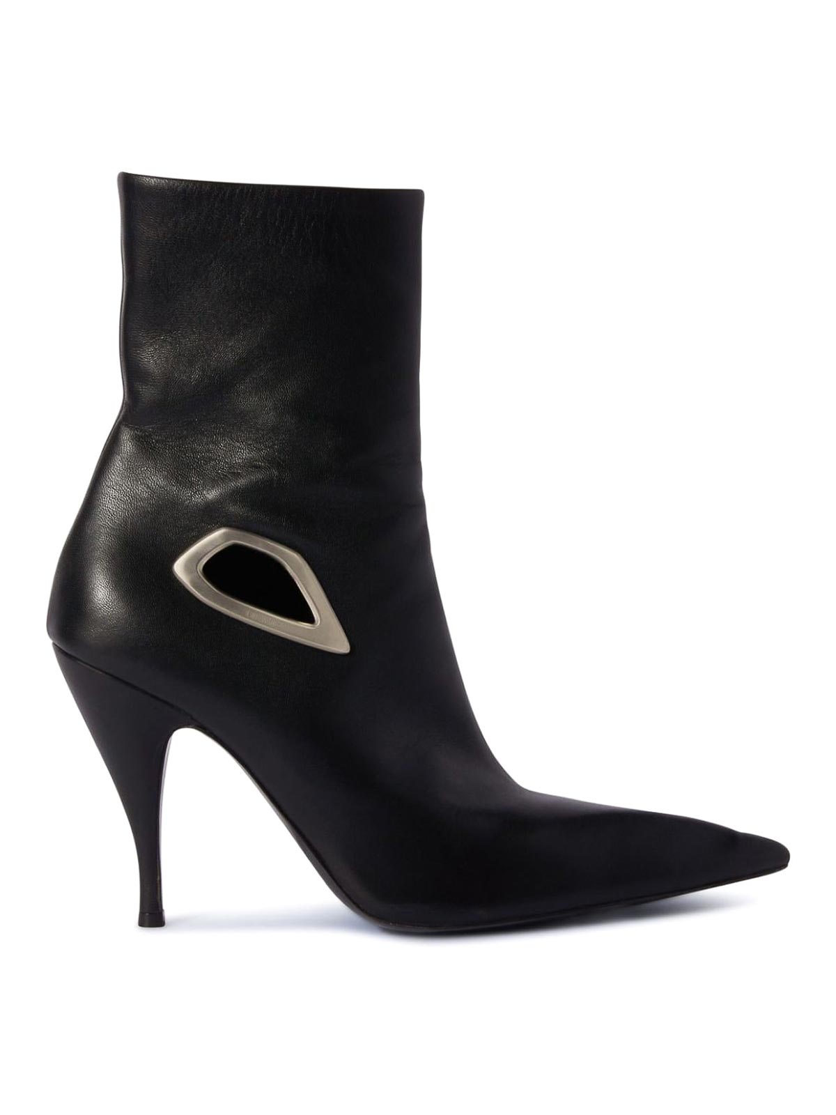 Off-white Crescent Ankle Boots In Black