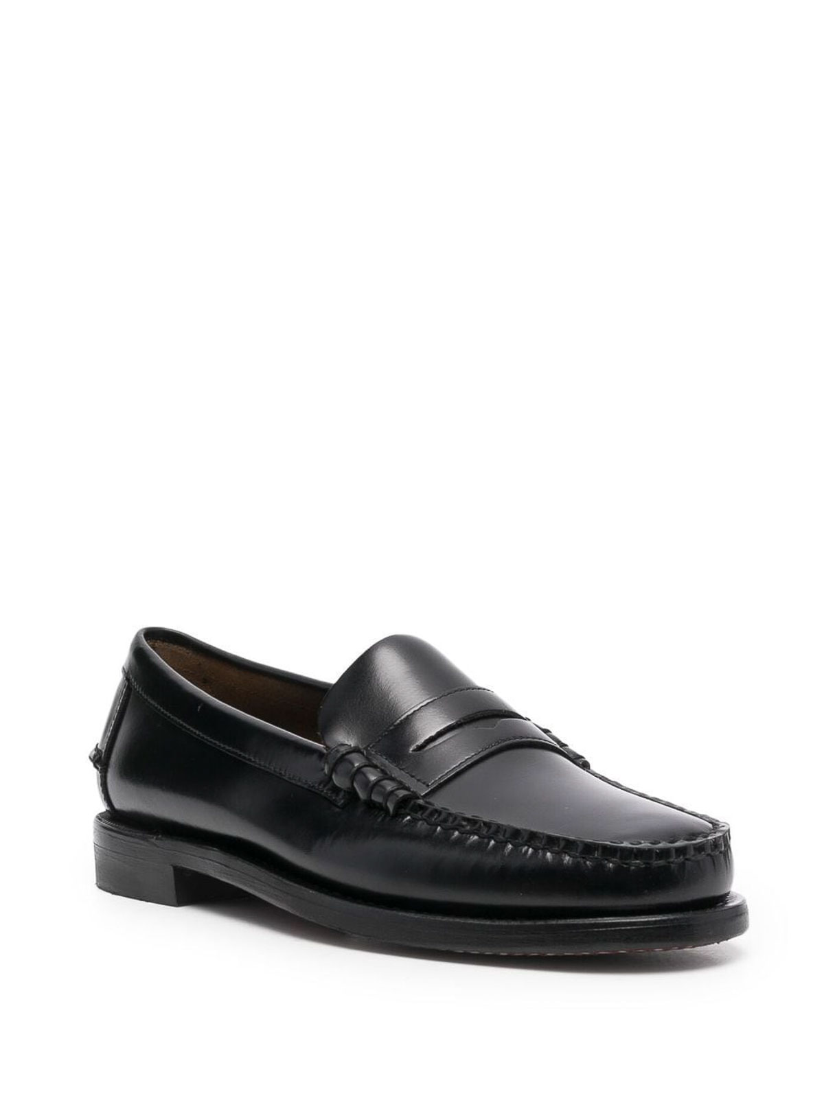 Shop Sebago Black Classic Loafers