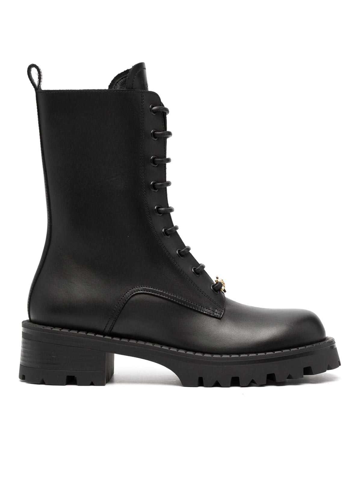 Shop Versace Vagabond Lace-up Army Boots In Black