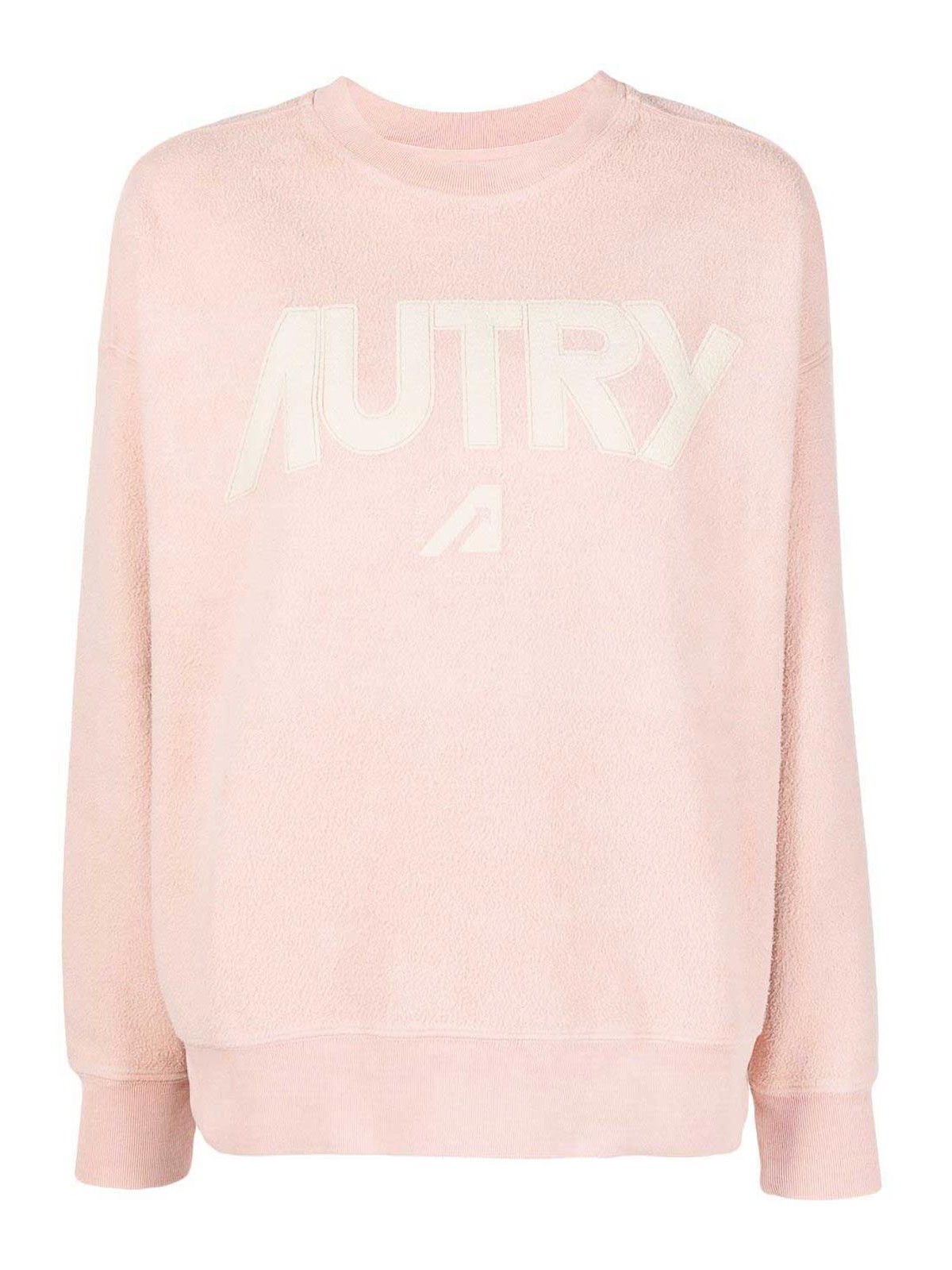 Autry Logo-print Cotton Sweatshirt In Pink