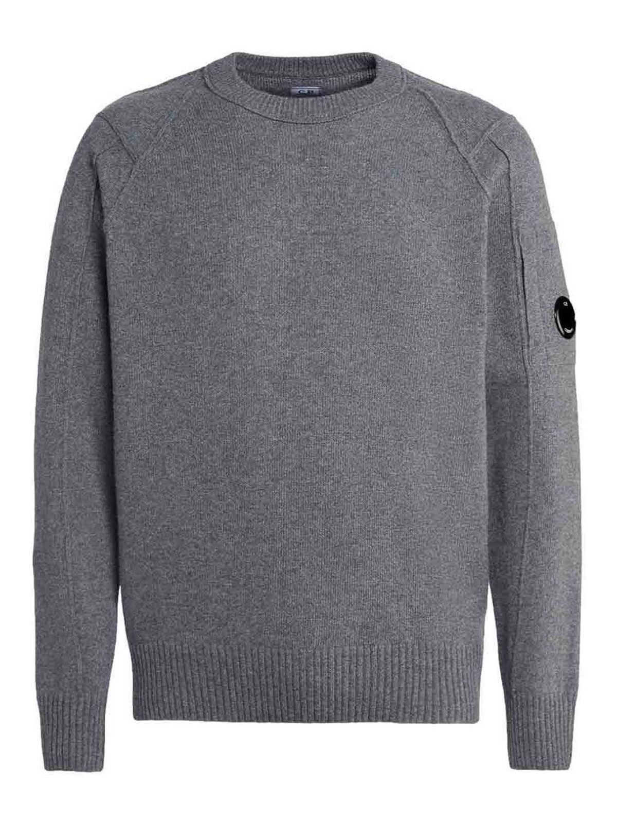 Pull à col rond avec inscription - Gris - Femme - 22.00