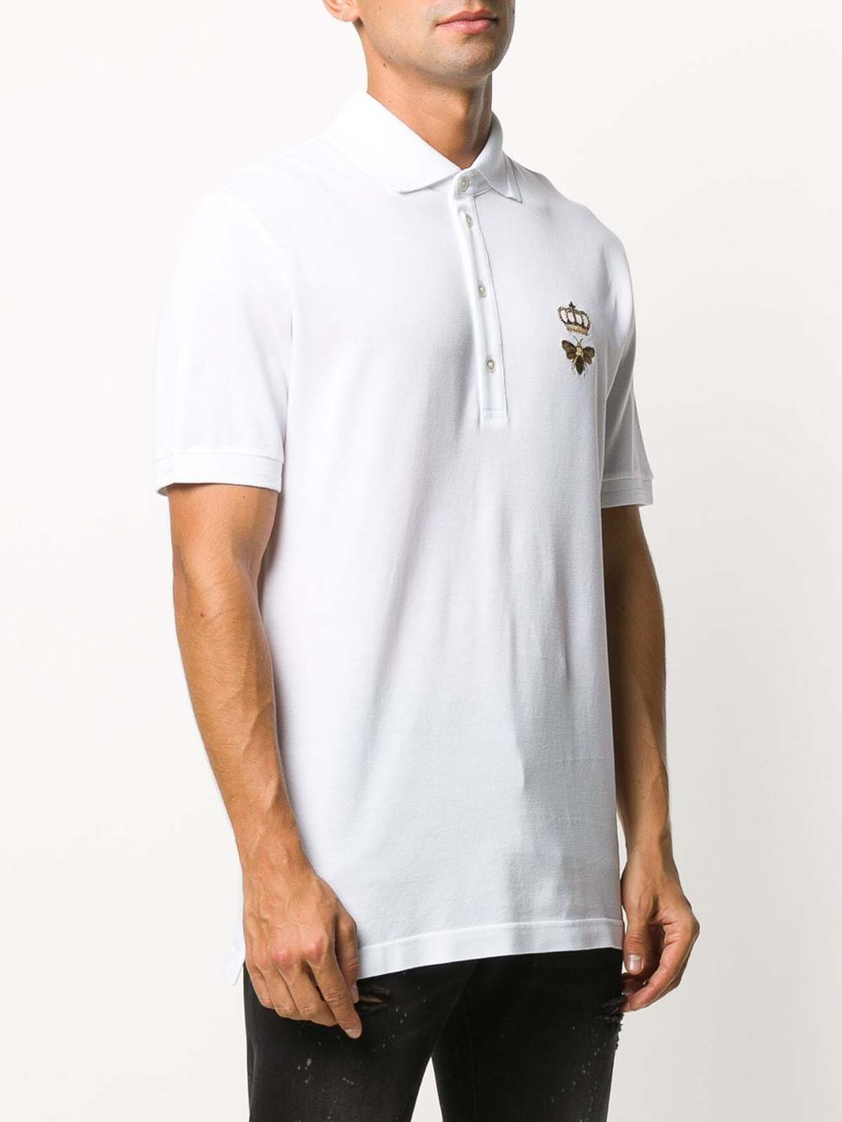 Dolce & Gabbana White polo - White - Men | G8LZ1ZG7WURW0800