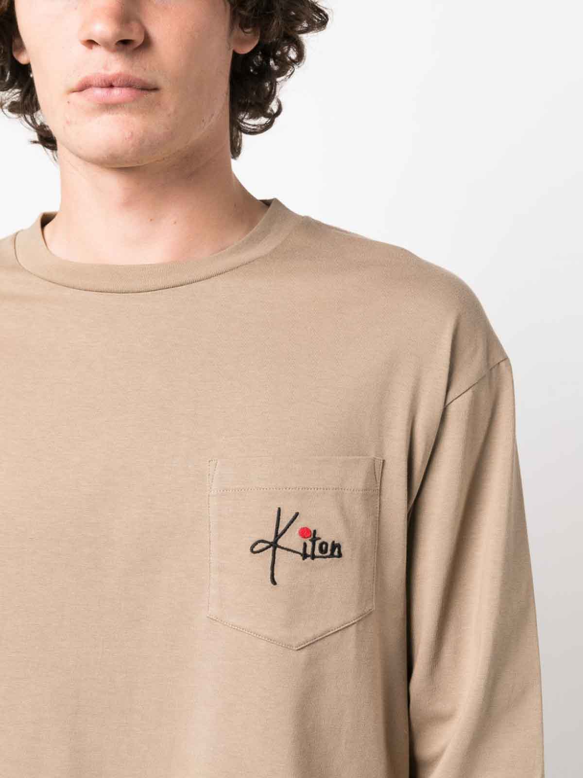 Shop Kiton Camiseta - Marrón In Brown