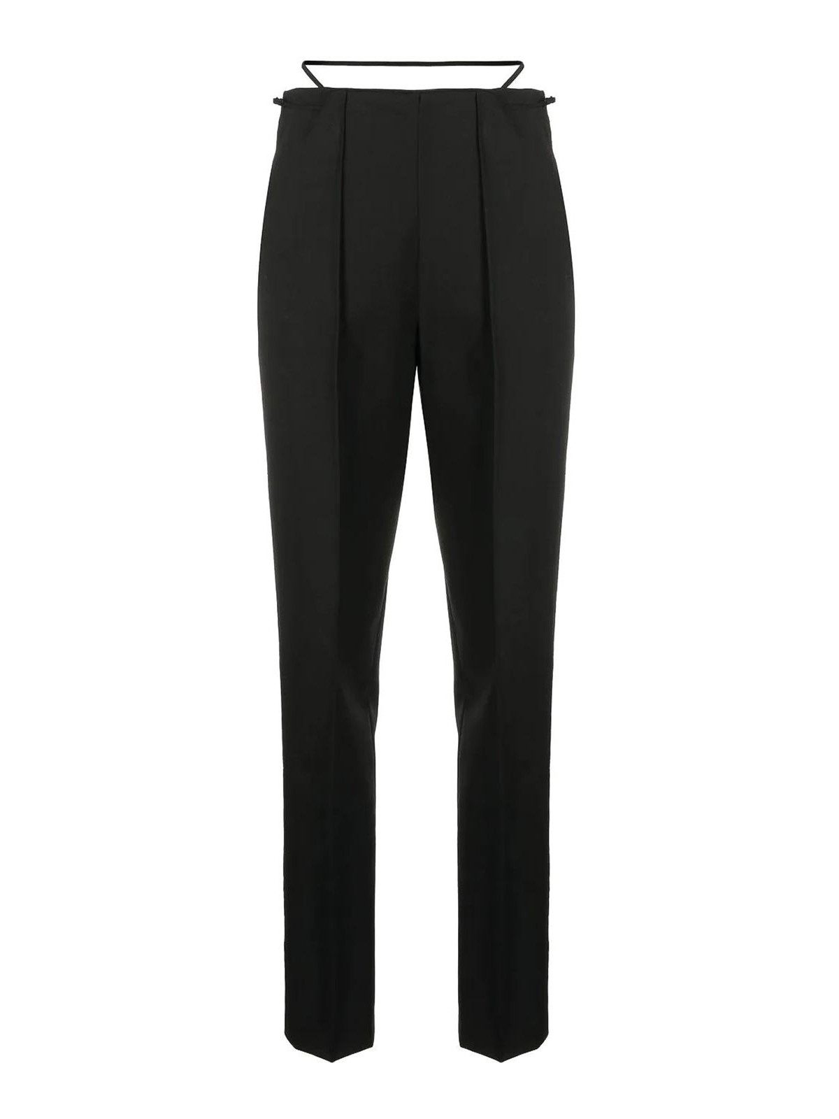 Nensi Dojaka Tailored Trousers With Side Straps In Black