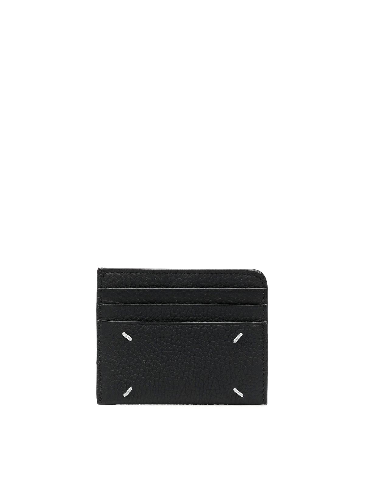 Maison Margiela Four Stitches Cardholder Wallet In Black