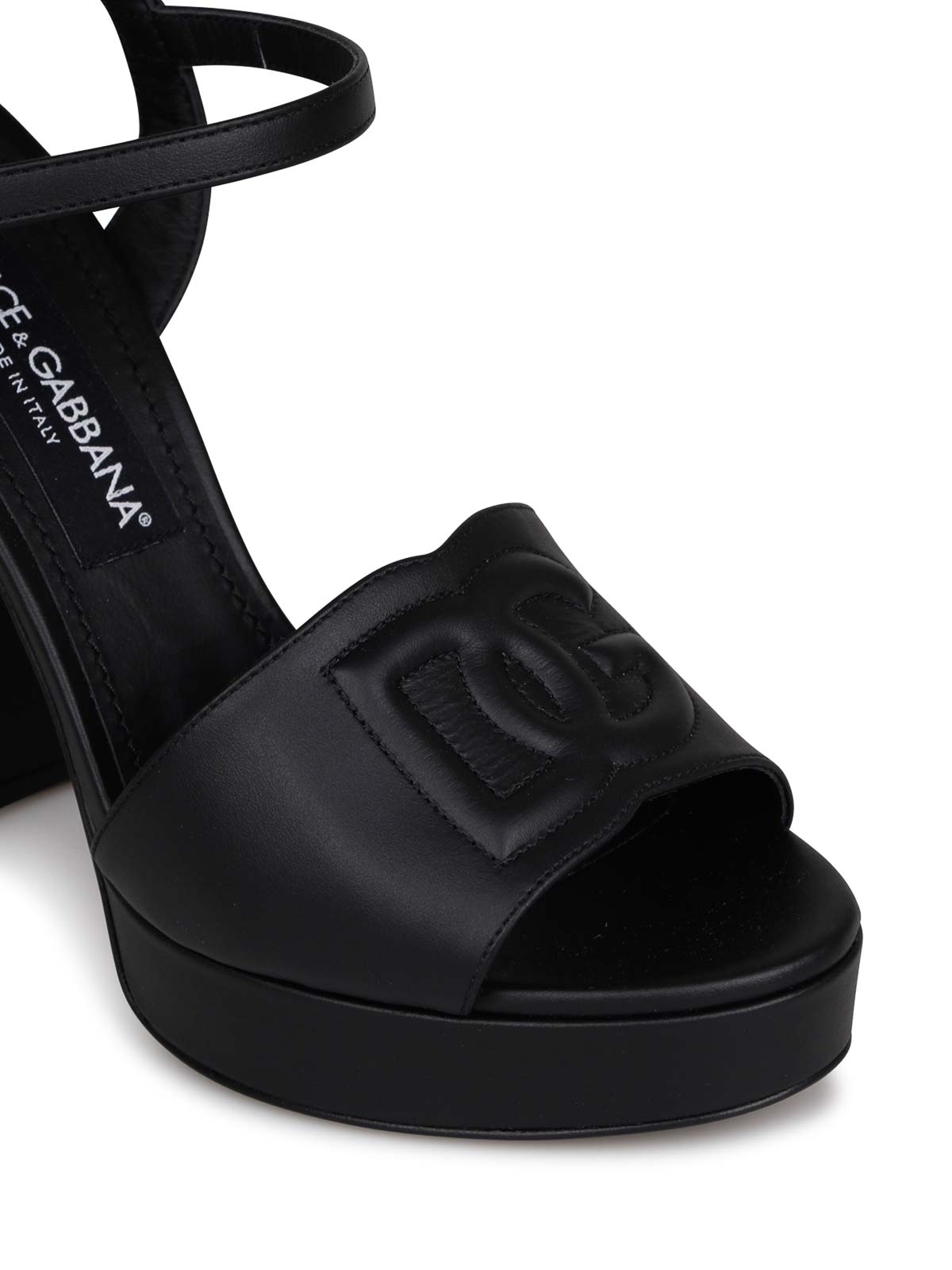 Shop Dolce & Gabbana Keira Sandals 115mm In Black