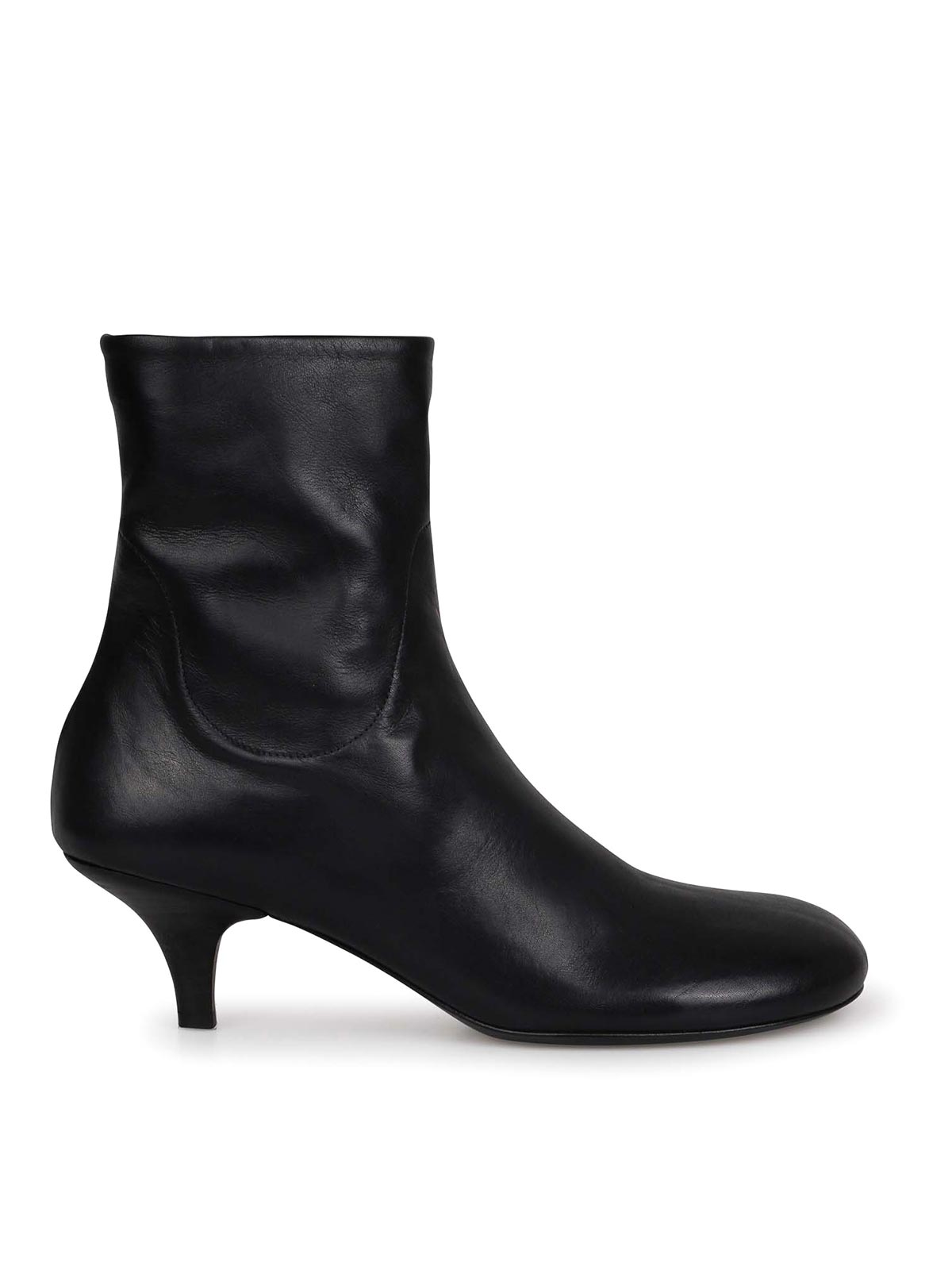 Shop Marsèll Brooch Leather Ankle Boot In Black