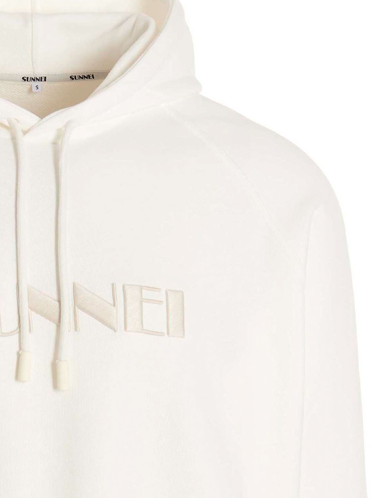 SUNNEI|HOODIES/SWEATS (HOODIE (CRTWXJER043 JER010 T017) Sunnei Logo hoodie - White - Women | CRTWXJER043T017 | thebs.com
