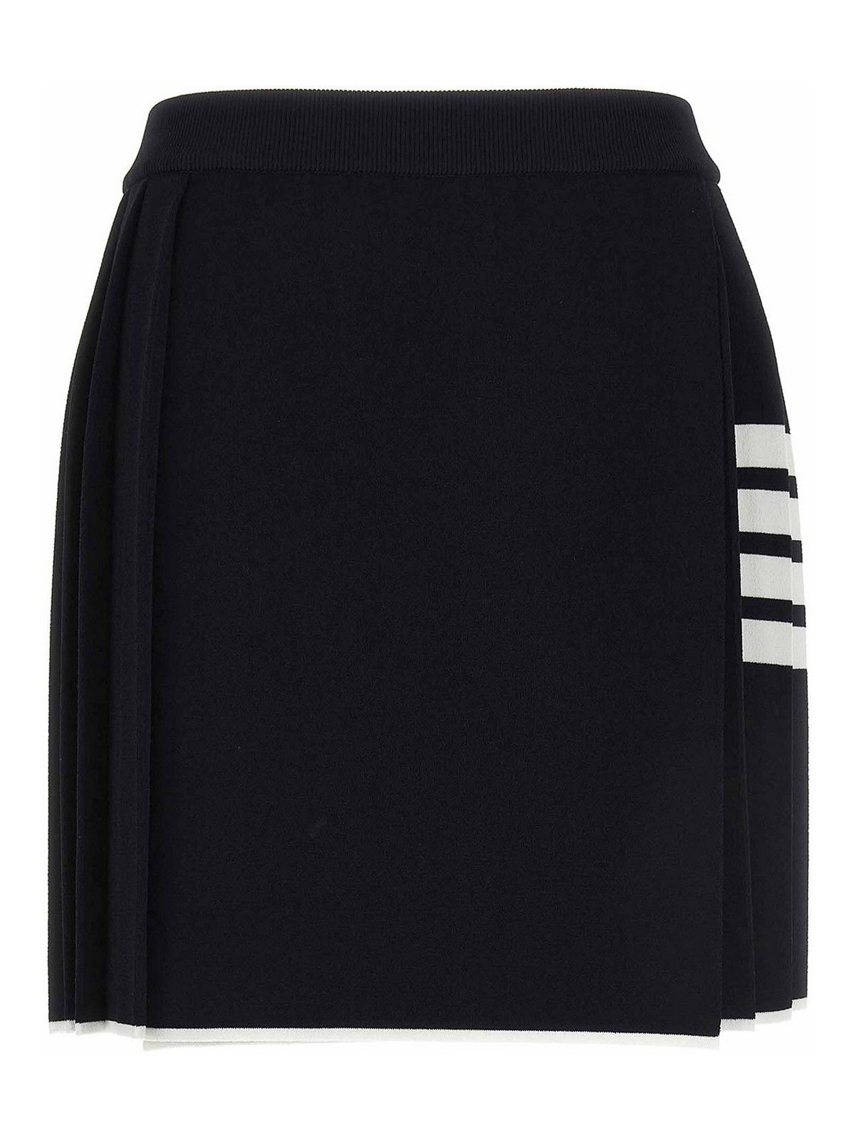 Shop Thom Browne Pleated Skirt In Blue