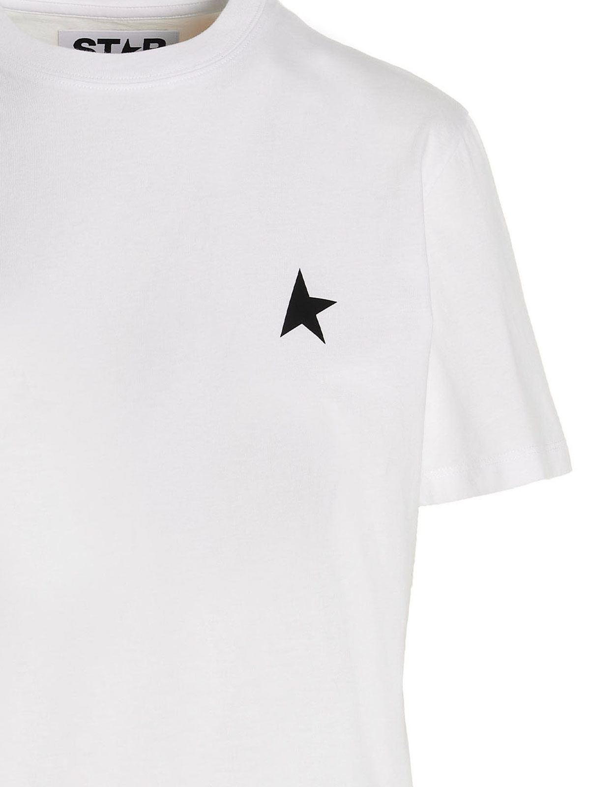 Shop Golden Goose Camiseta - Star In White