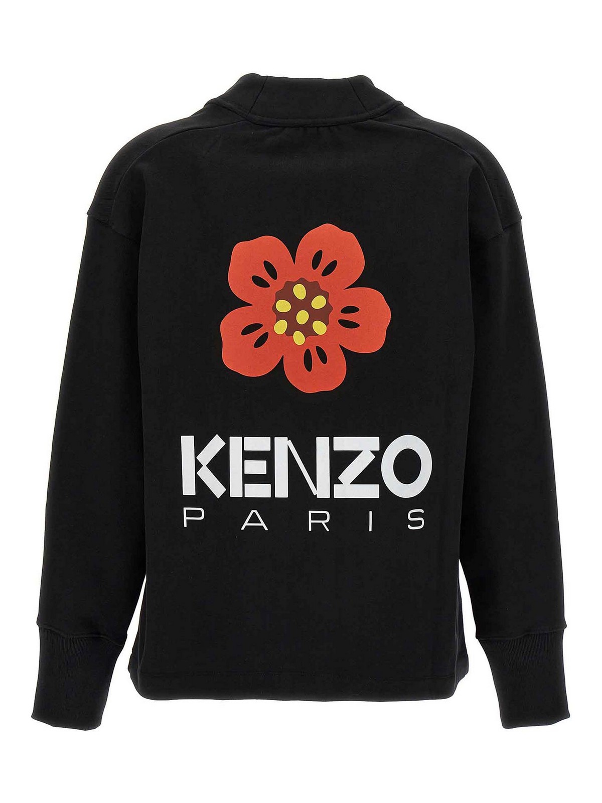 Shop Kenzo Boke Flower Cardigan Sweatshirt In Black