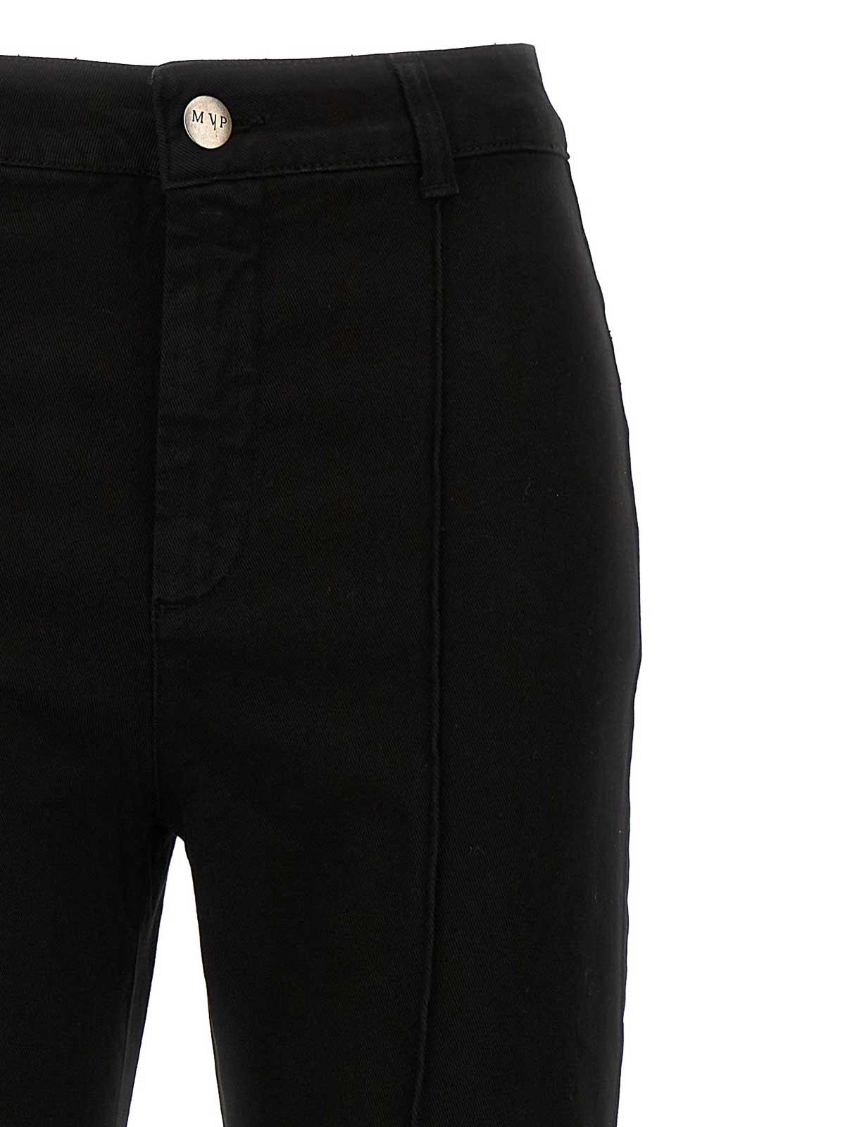 Shop Mvp Wardrobe Bonnet Jeans In Negro