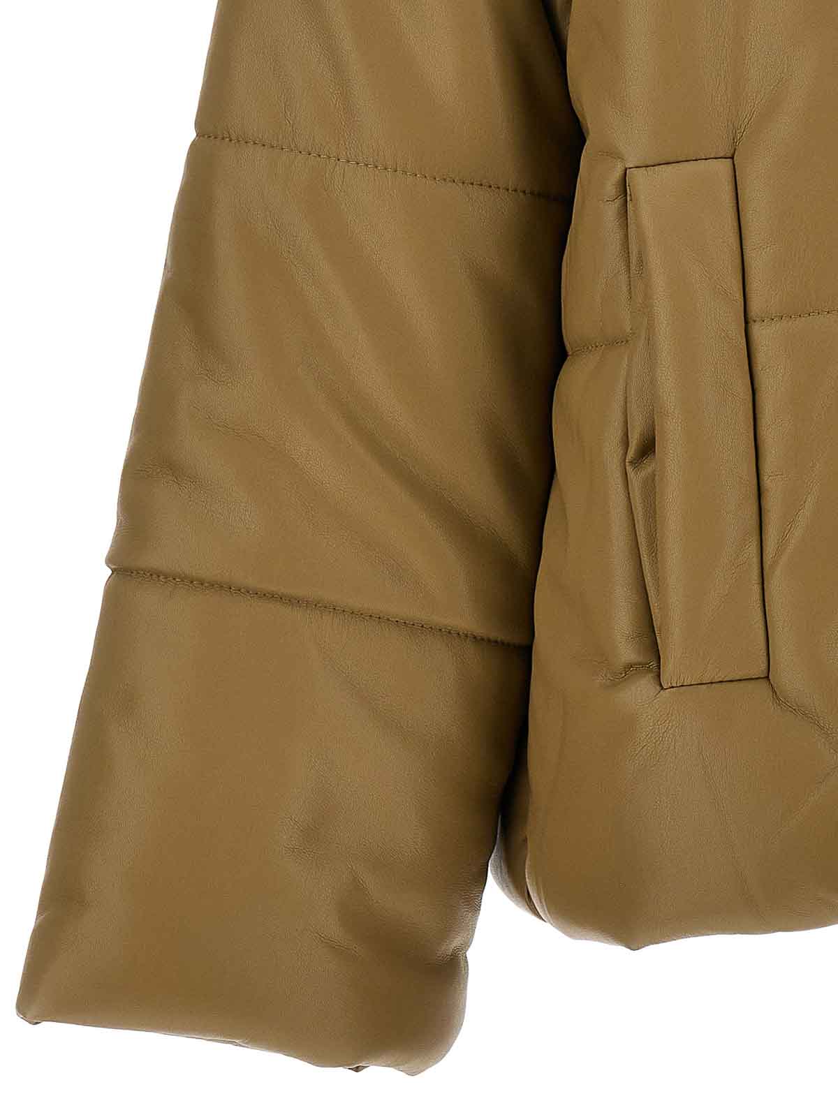 Shop Nanushka Okobor™ Alt-leather Puffer Jacket In Beis