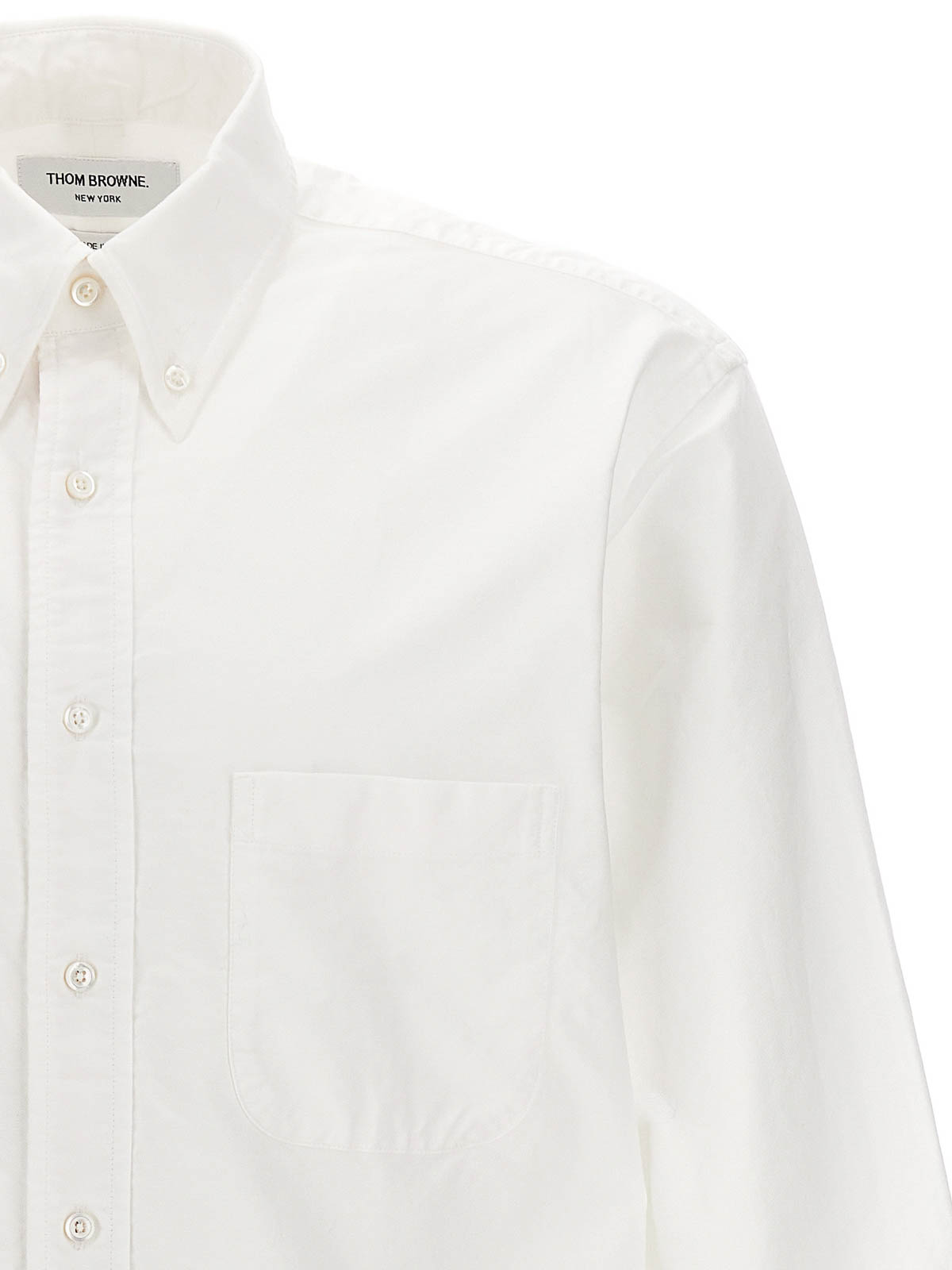 Shop Thom Browne Classic Shirt In Blanco
