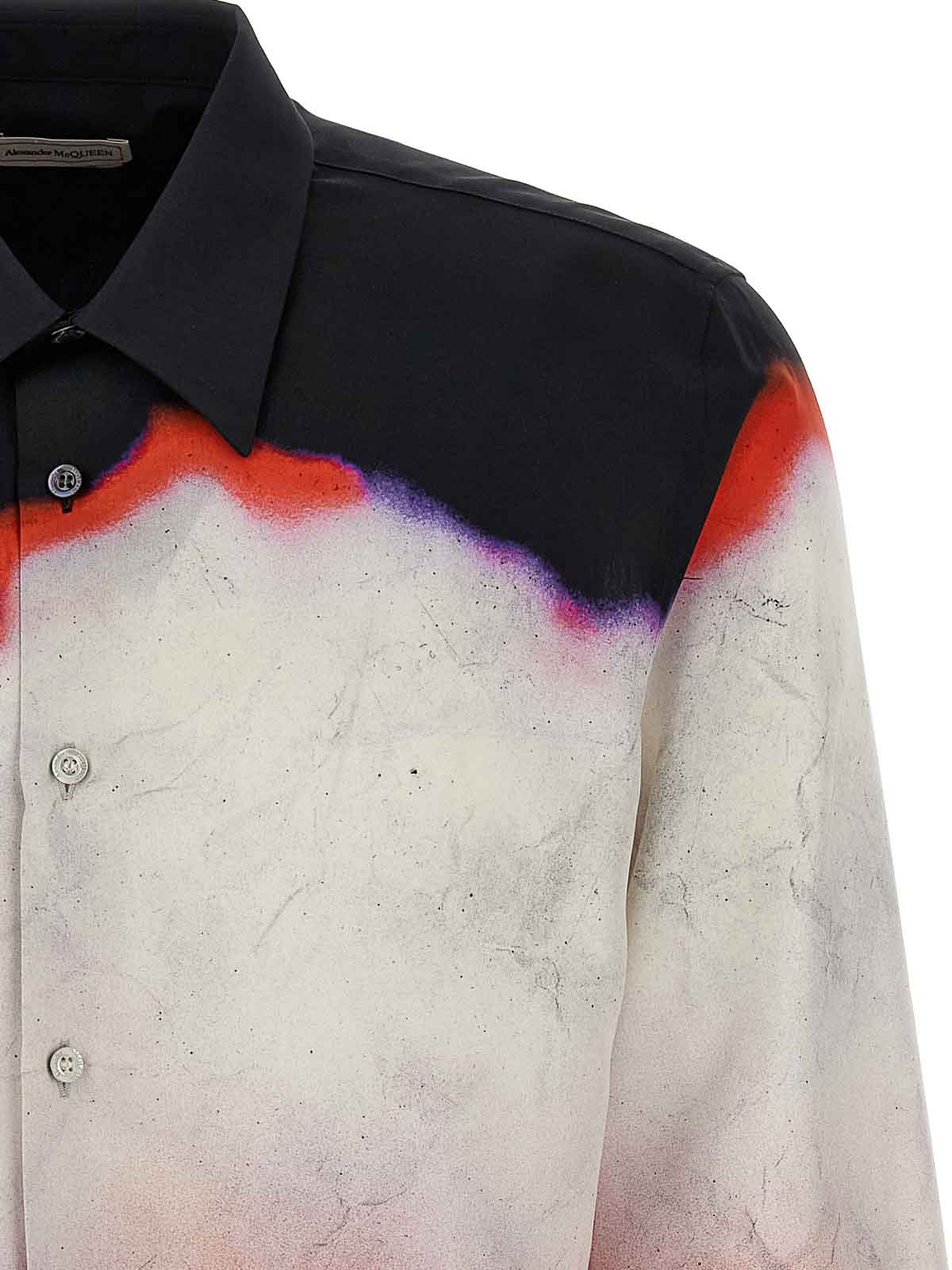 Alexander Mcqueen ink flower shirt - Multicolour|750141QVQ158500