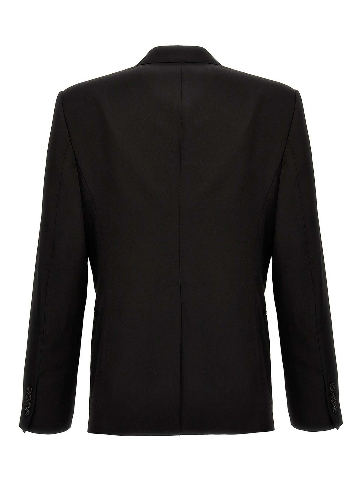 Shop Alexander Mcqueen Embroidered Lapel Blazer Jacket In Negro