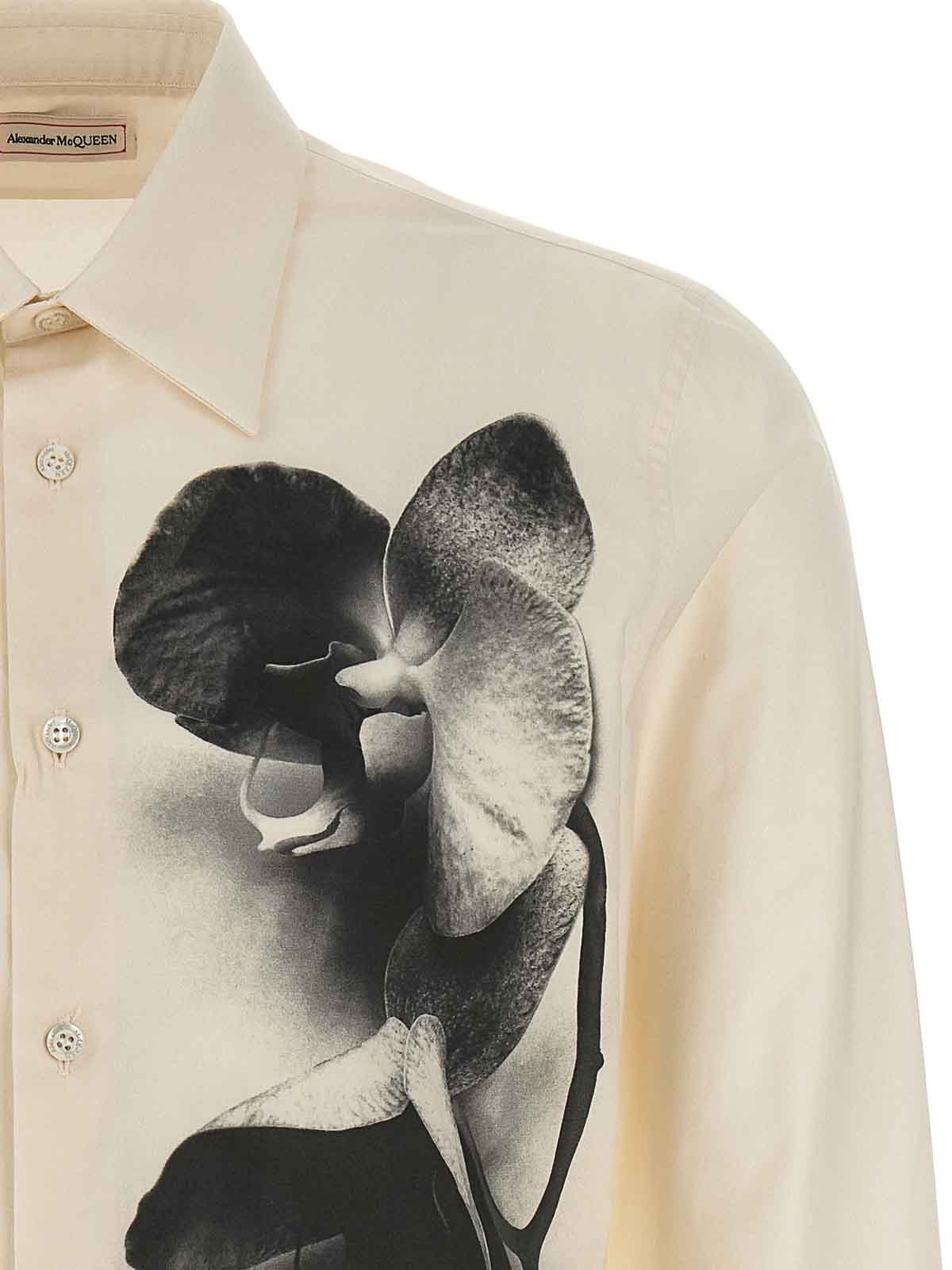 Alexander Mcqueen ink flower shirt - White - Men|758902QVO049510