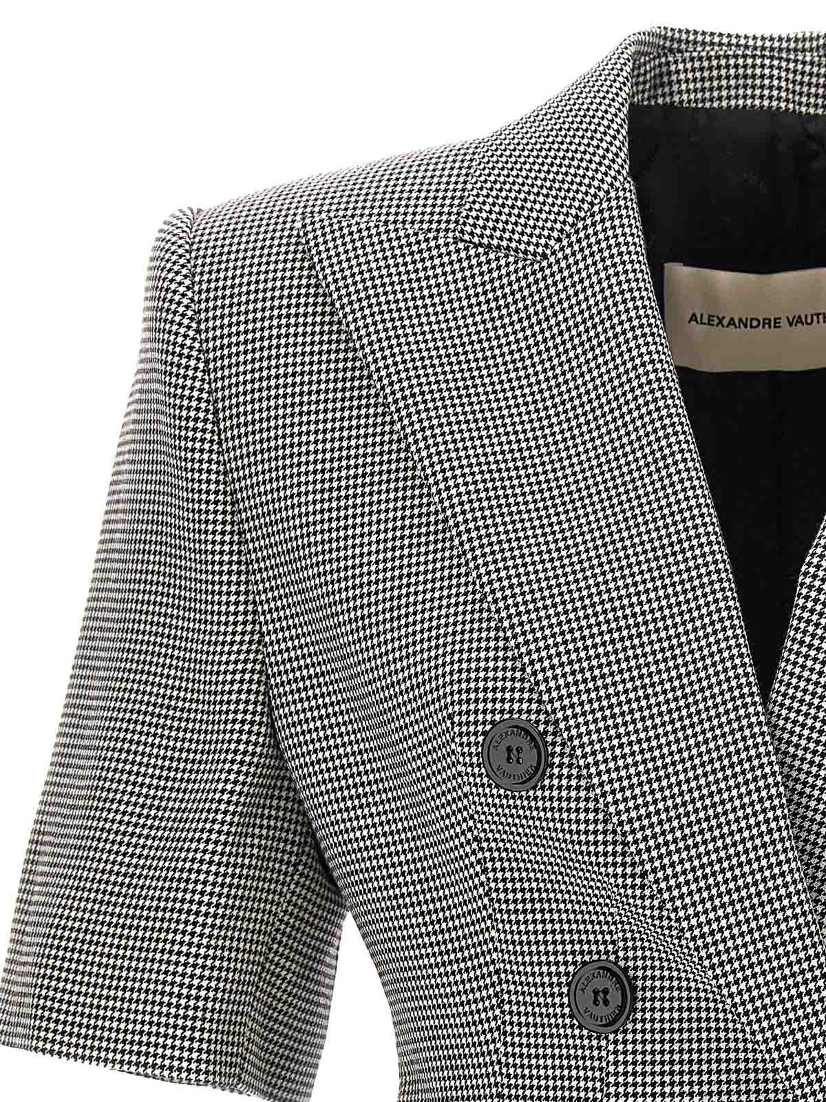 Shop Alexandre Vauthier Hooth Blazer Jacket In White