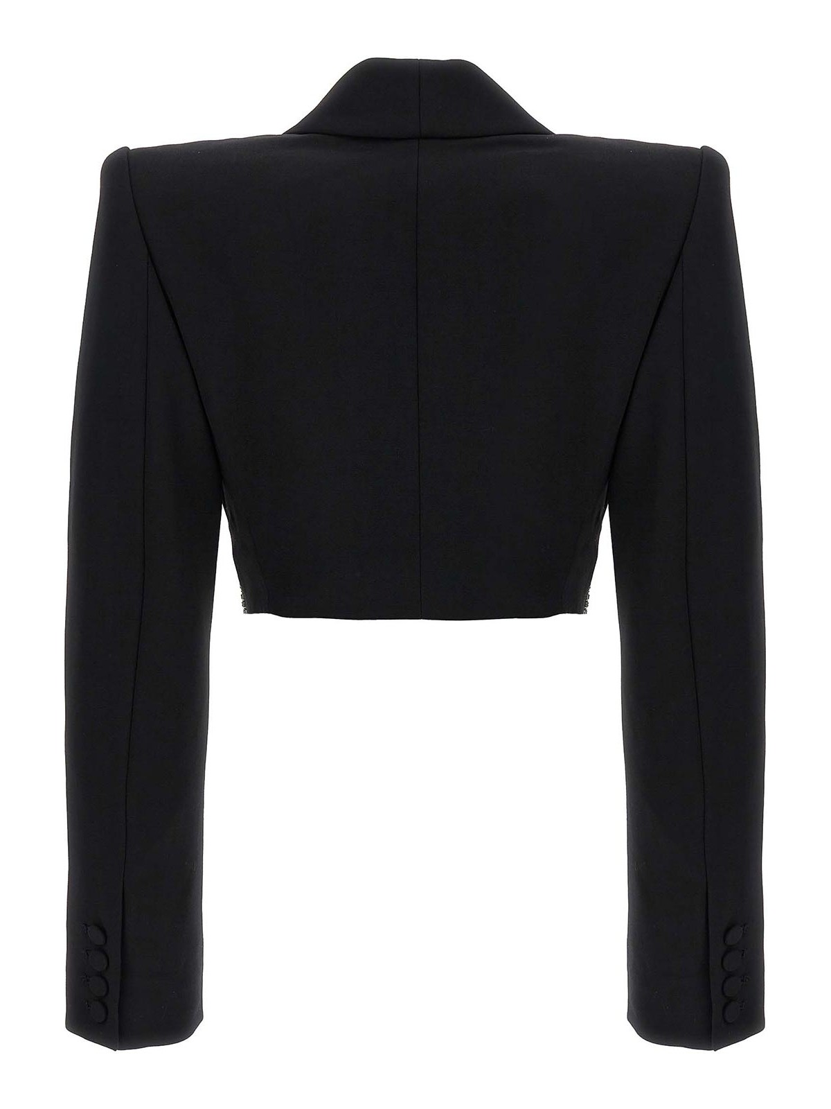 Shop Area Blazer Embroidered Butterfly Cropped In Negro
