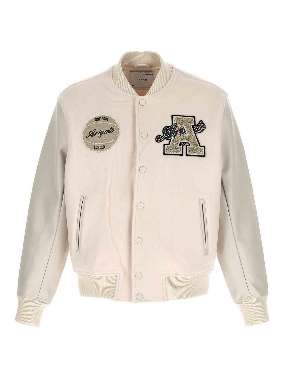 Zipped Varsity Blouson Beige Calfskin