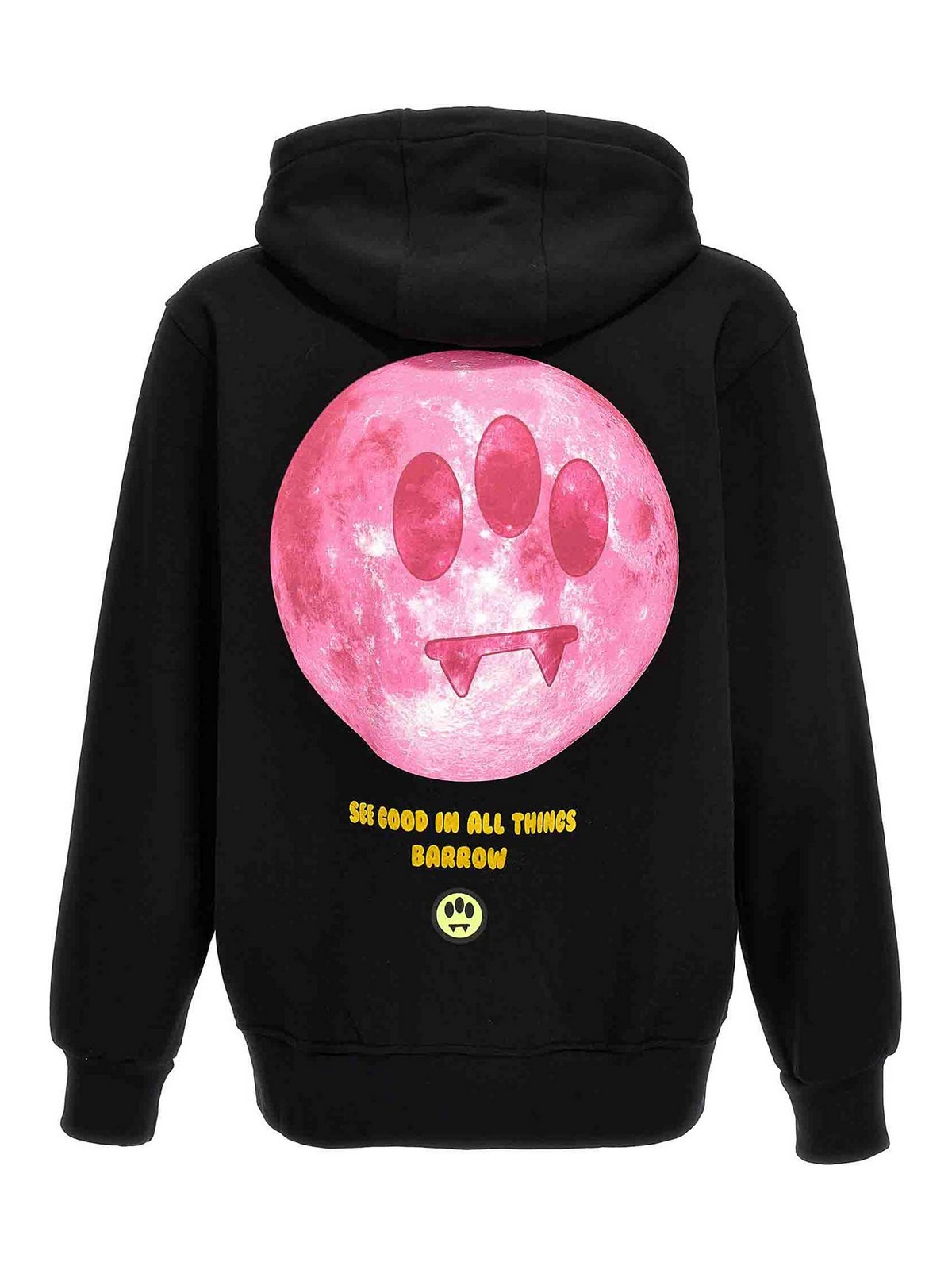 『Barrow』グラフィックプリント ドローストリングフーディ Barrow Printed hoodie - Black - Men | F3BWUAHS159110 | thebs.com