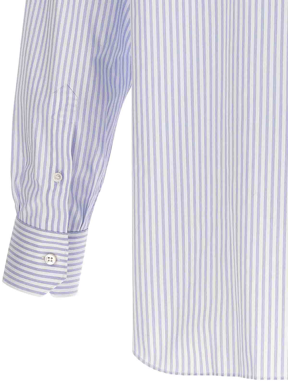 Shop Brioni Striped Shirt In Multicolor