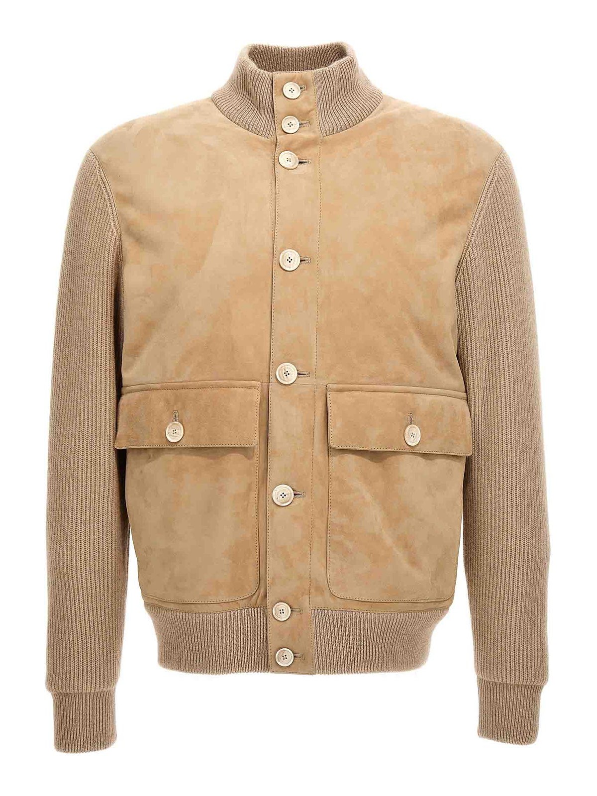 Brunello Cucinelli Knit suede bomber jacket - Men|M0PCL1955CKS66