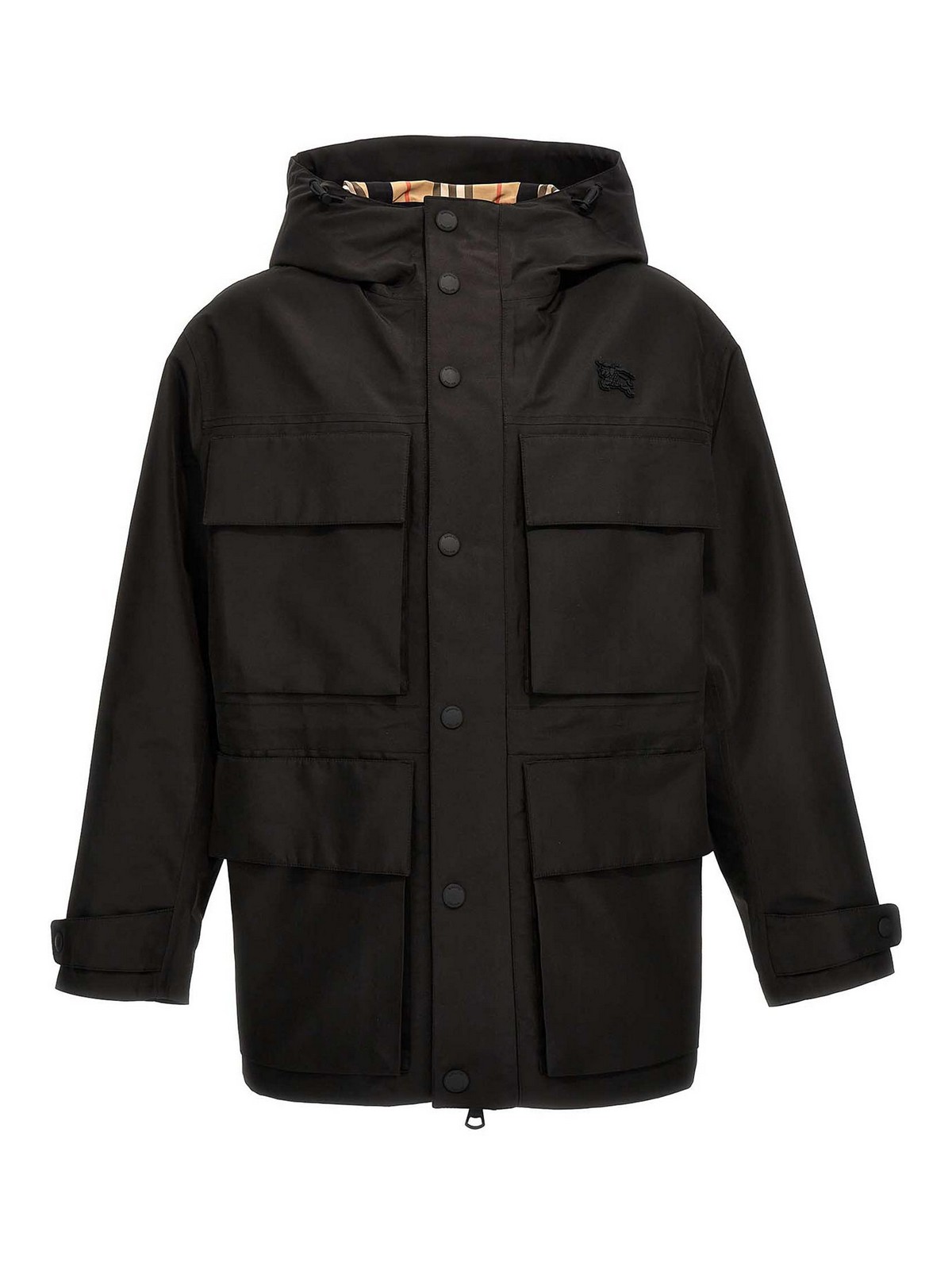 Shop Burberry Brent Hooded Parka In Negro