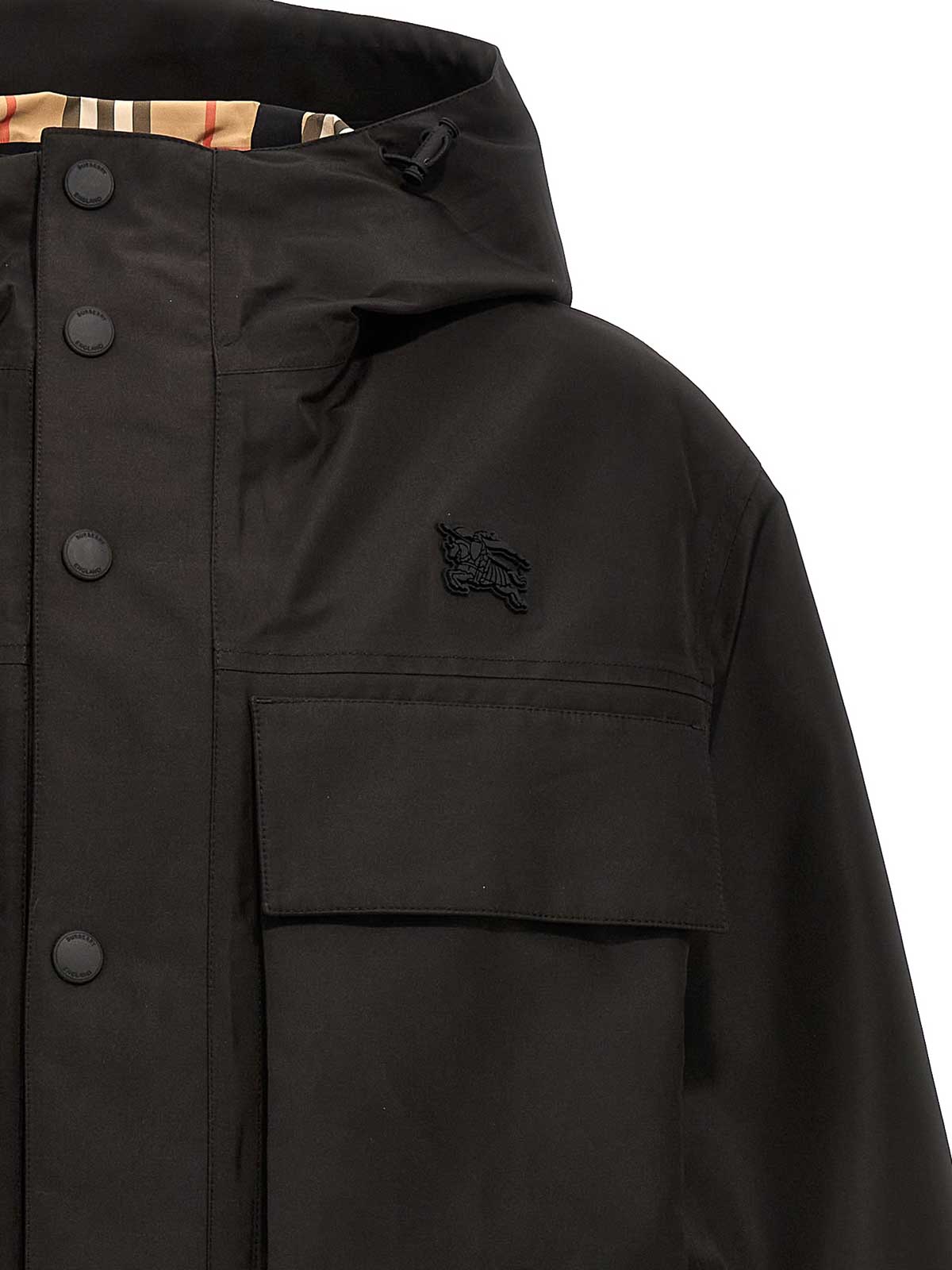 Shop Burberry Brent Hooded Parka In Negro