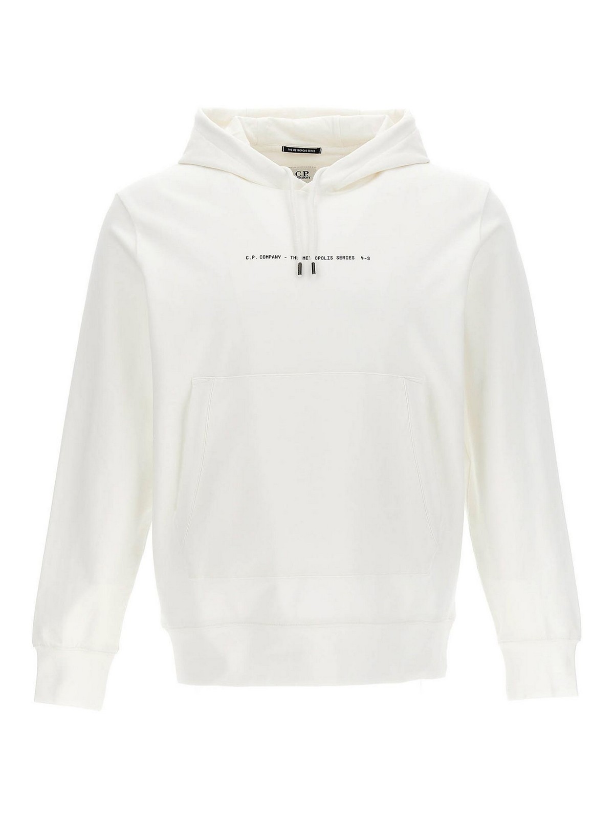 C.p. Company Printed Hoodie In White