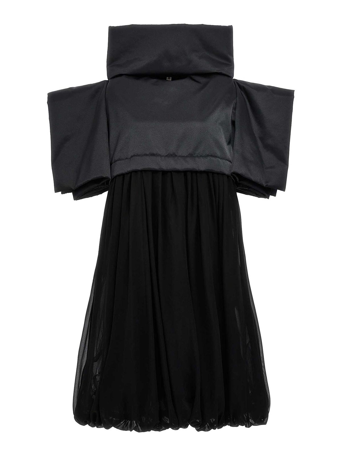 Shop Comme Des Garçons Two-material Dress In Black
