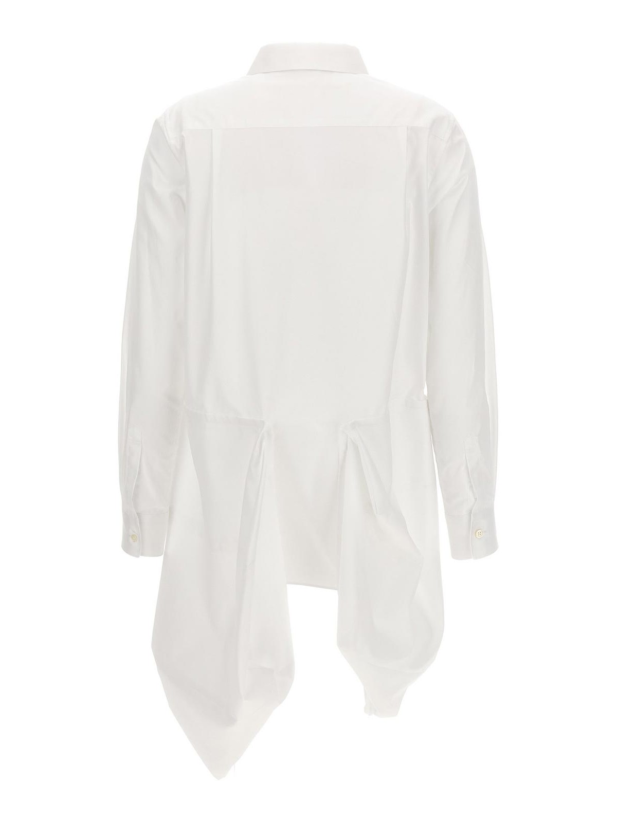 Shop Comme Des Garçons Asymmetrical Shirt In White